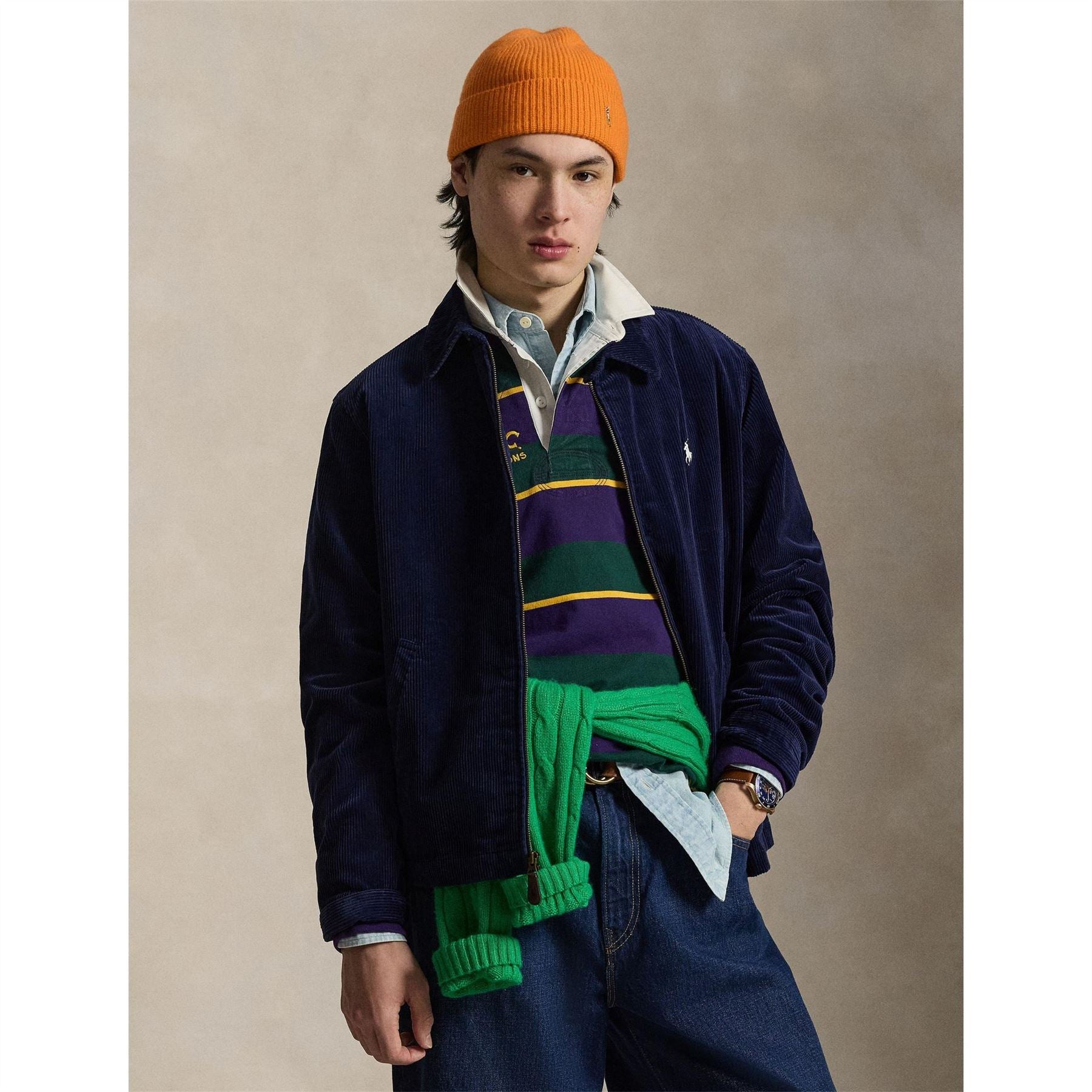 Polo Ralph Lauren Ribbed Zipped Pocket Windbreaker Jacket