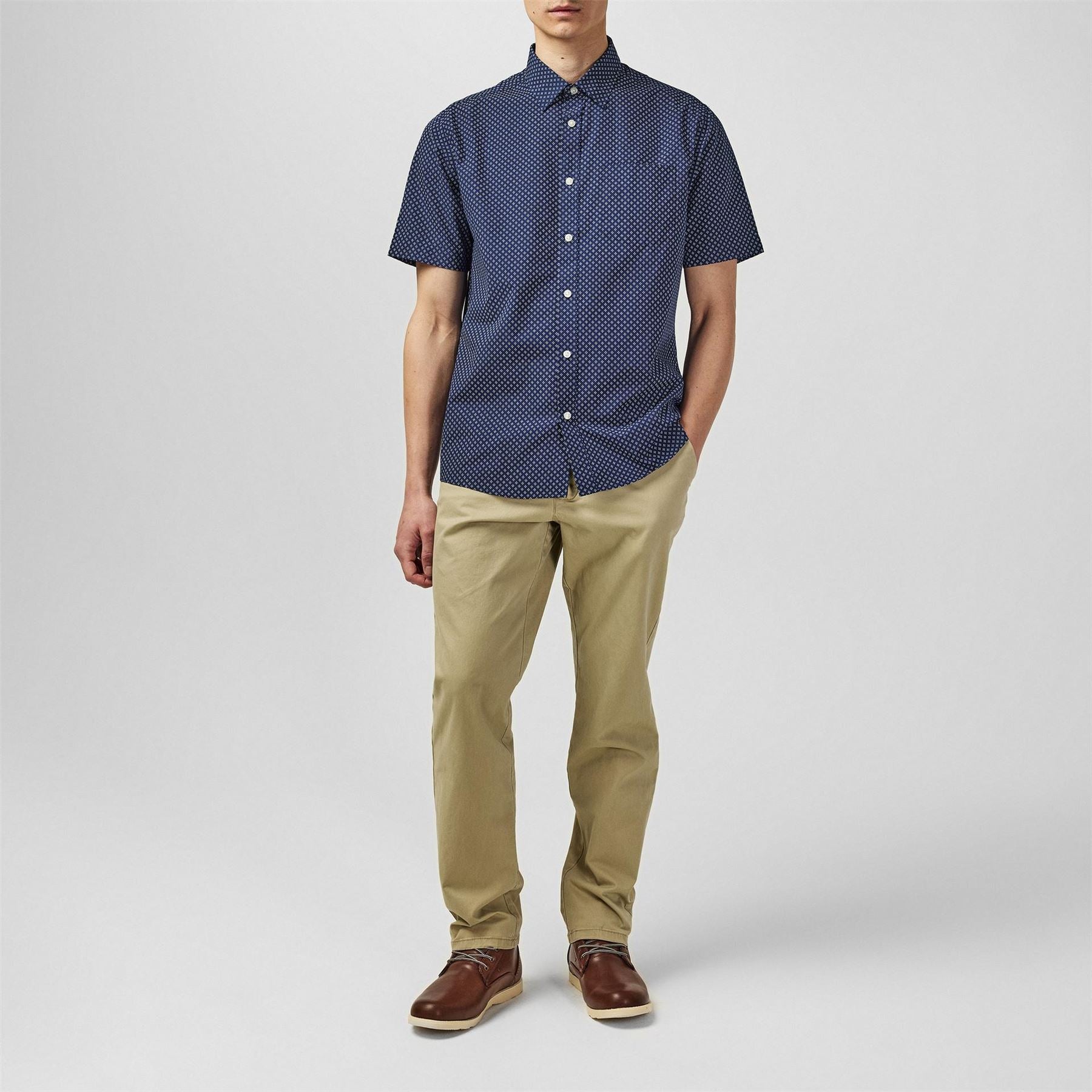Fabric Mens Short Sleeve Poplin Shirt