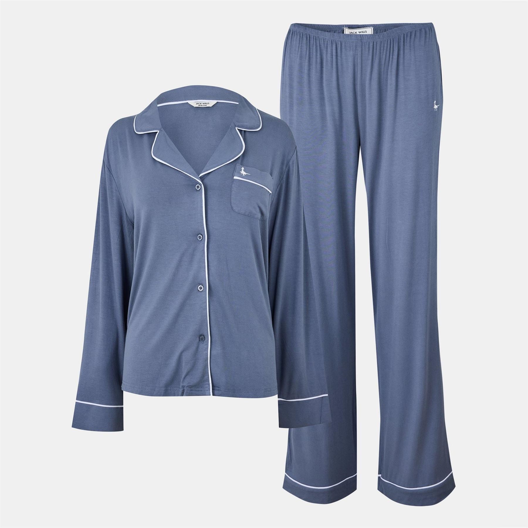 Jack Wills Collared Neck Long Sleeve Pyjama Set