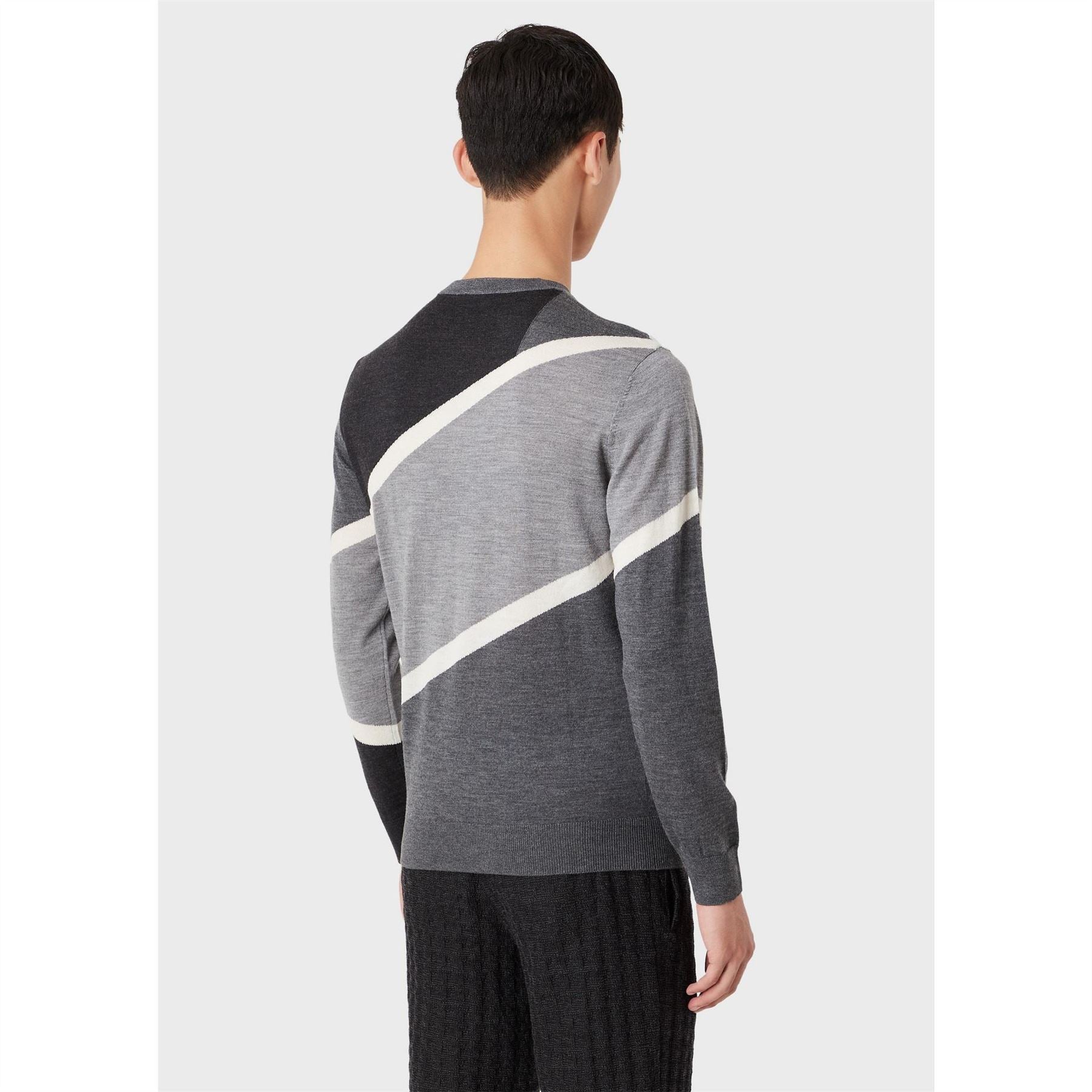 Emporio Armani Frill Strap Crew Neck Regular Fit Sweater
