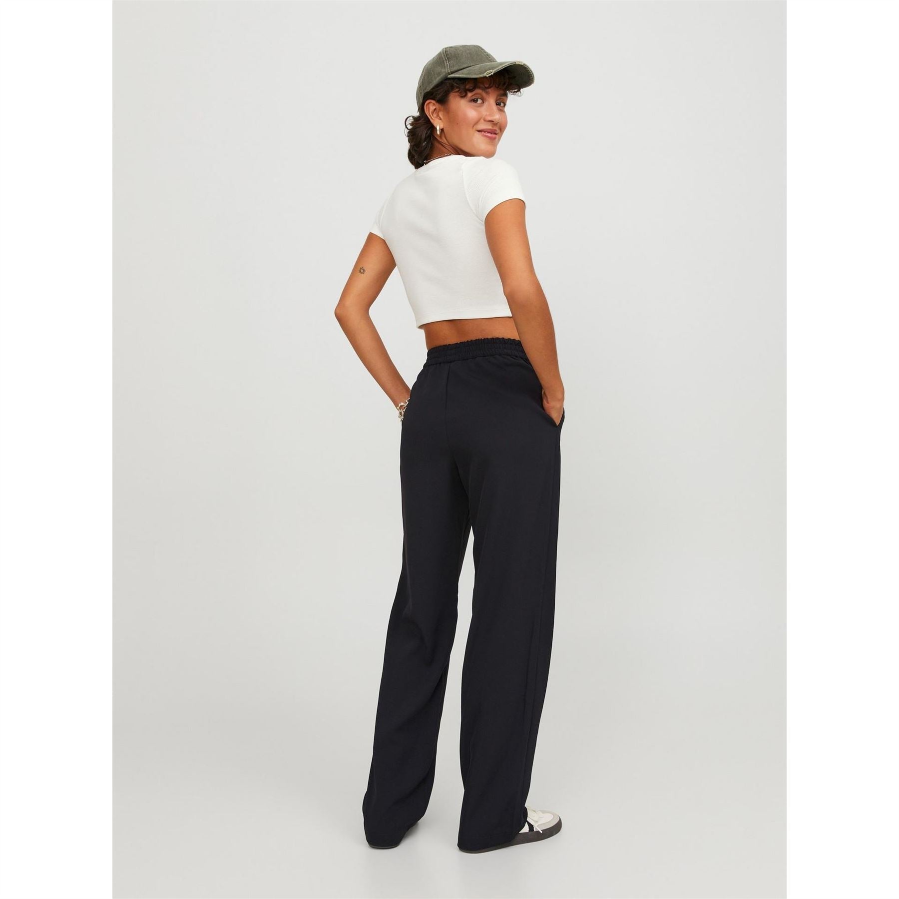 JJXX Poppy High Waisted Straight Leg Trousers