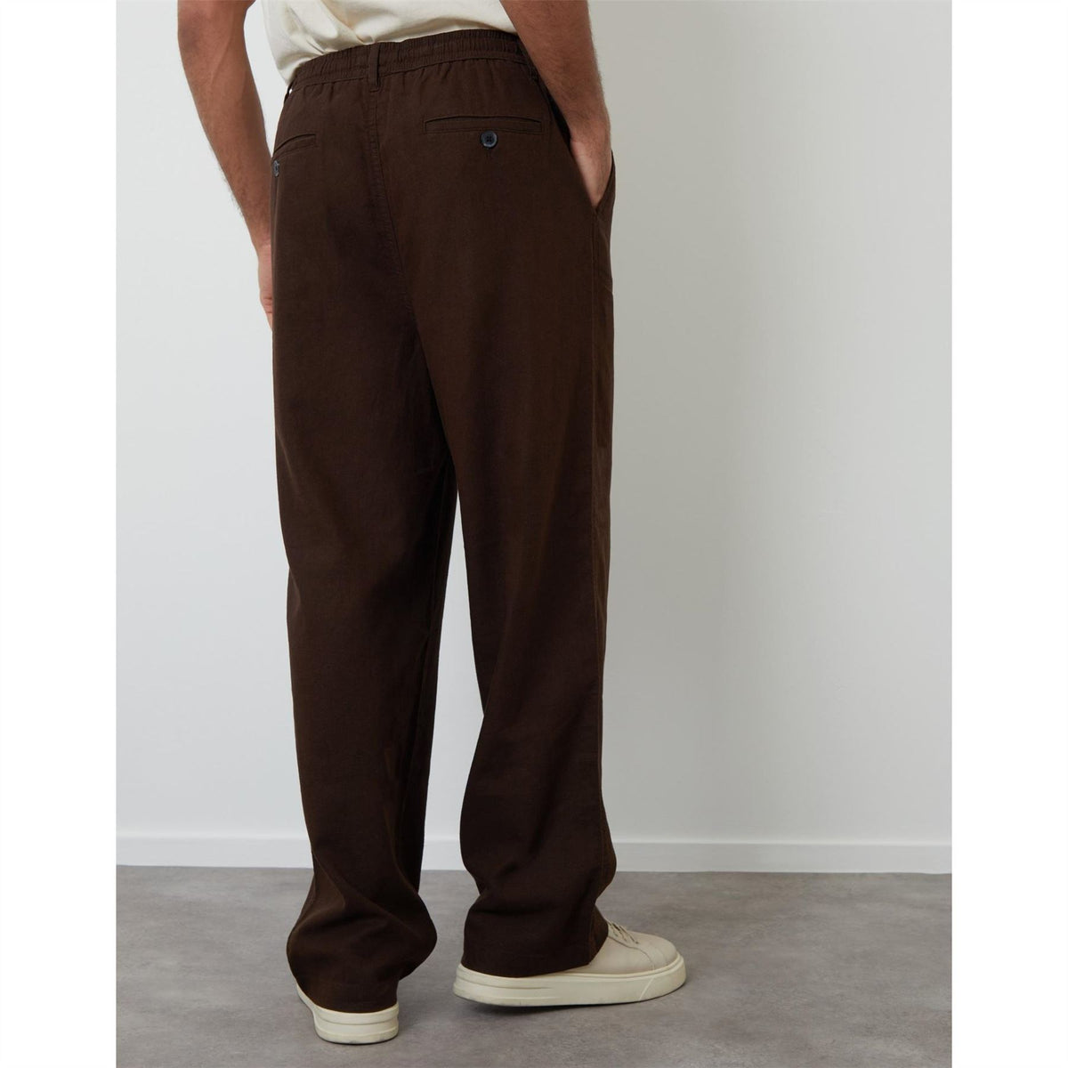 Threadbare Mrcny Lin Solid Patterned Straight Trousers