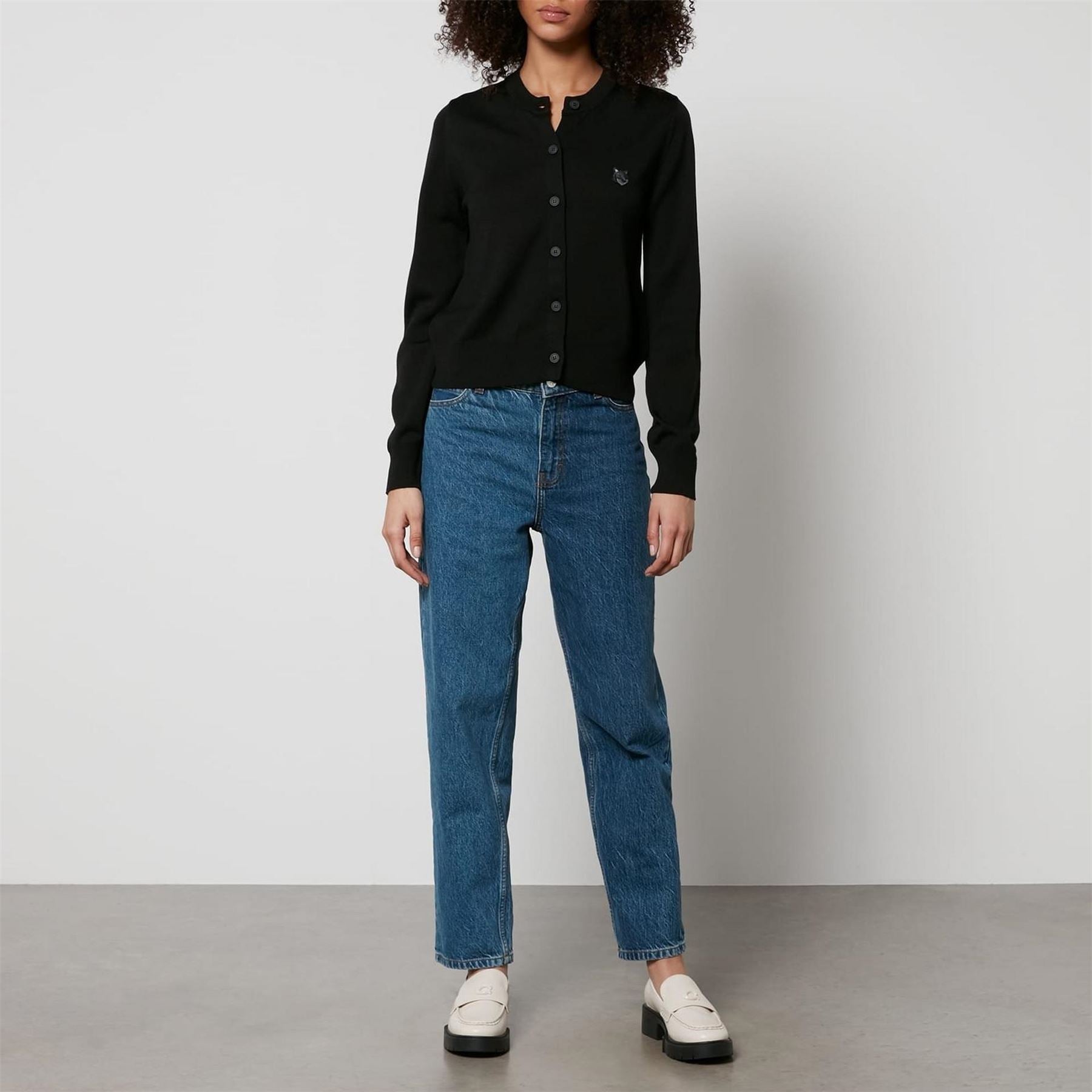 Maison Kitsune Fox Head Patch Regular Cardigan