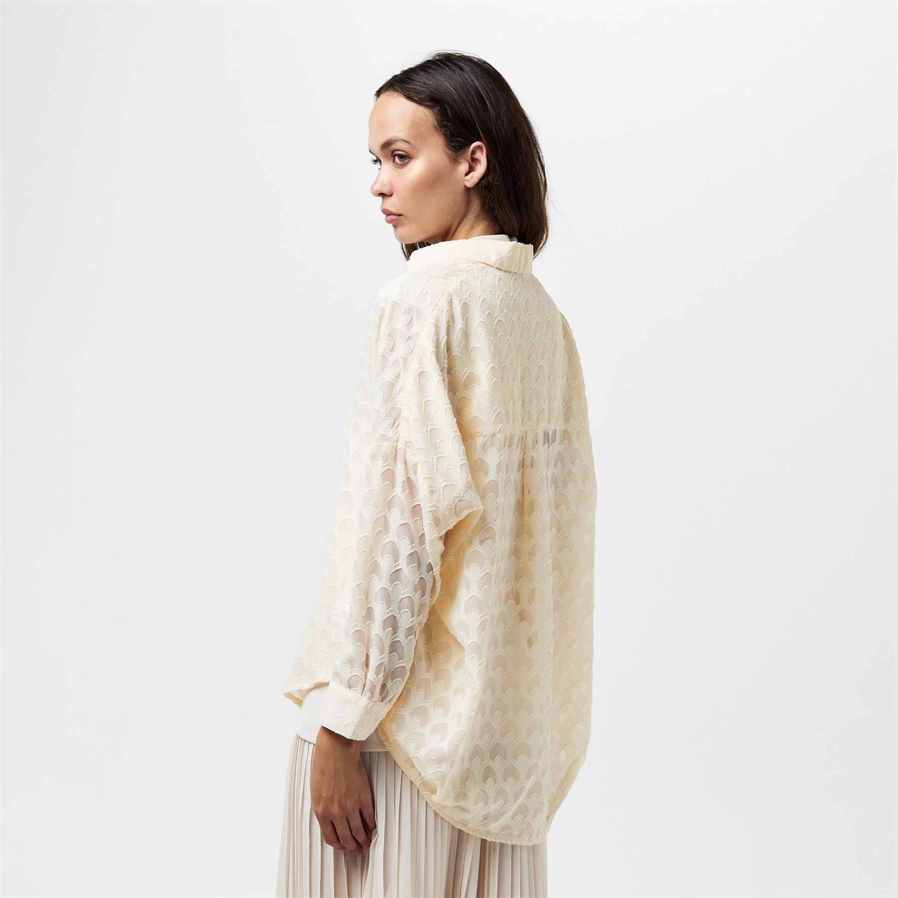 French Connection Burn Out Popover Shirt