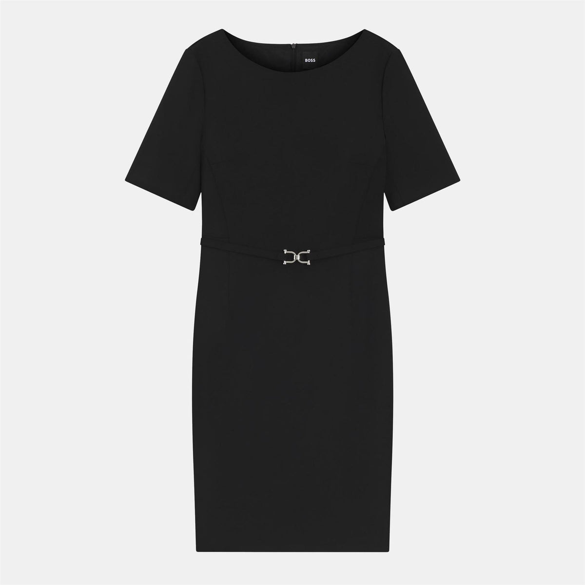 Boss Daleah Boat Neck Short Sleeve Knee Length Dress