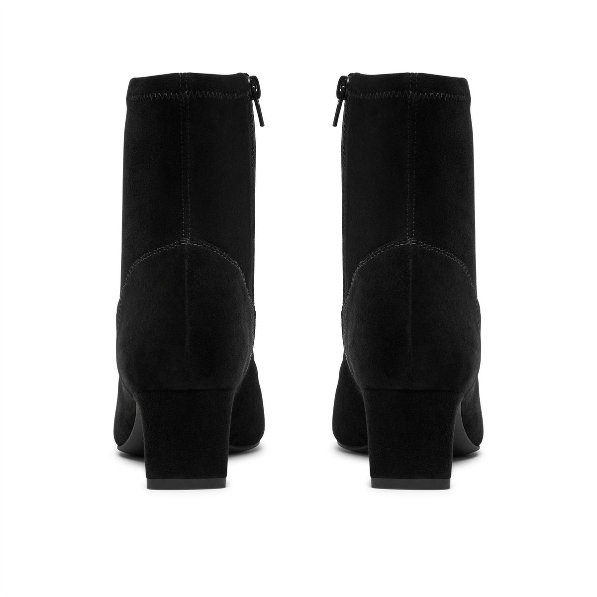Clarks Edina Stretch Suede Heeled Ankle Boots
