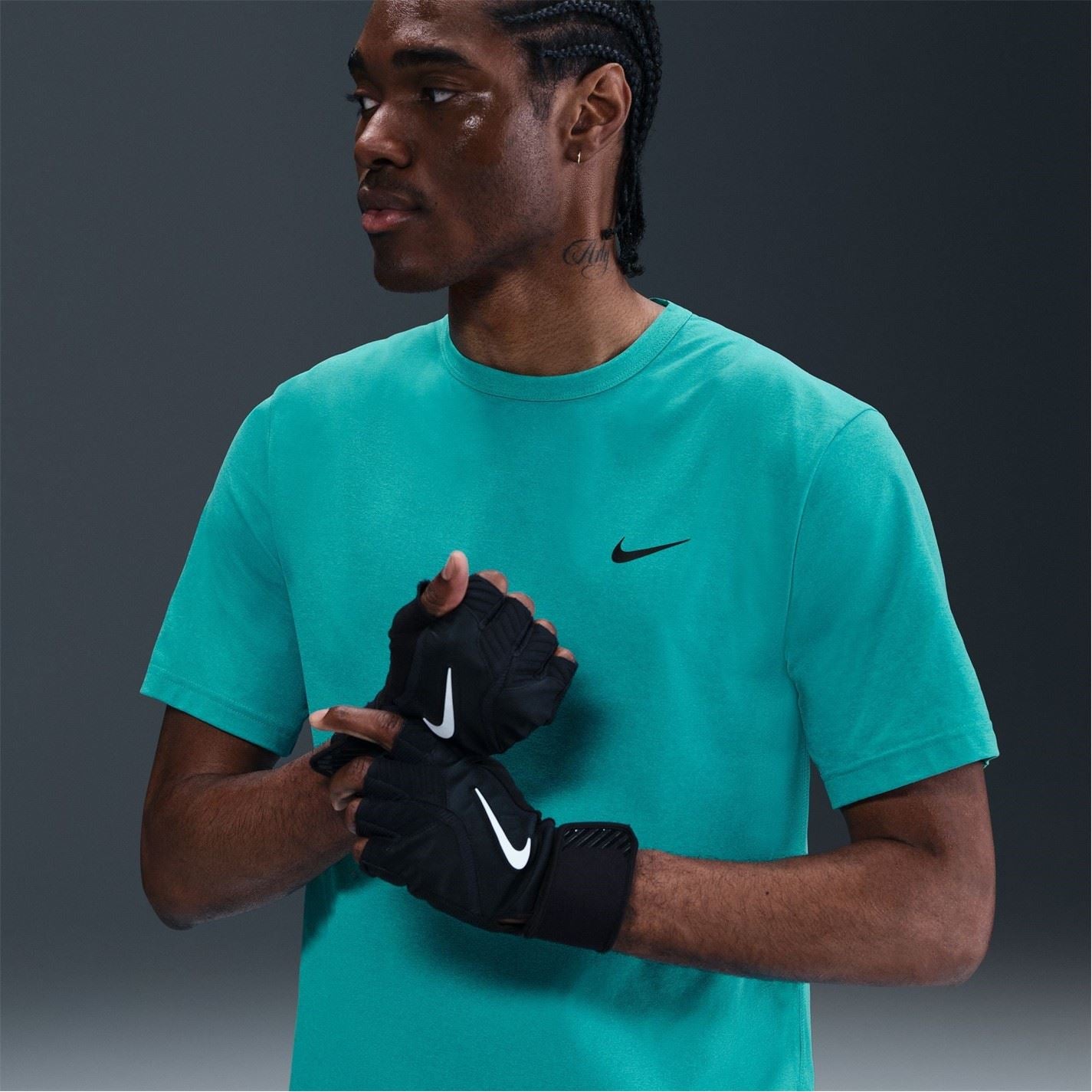 Nike Mens Dri Fit Uv Hyverse Short Sleeve Fitness Top