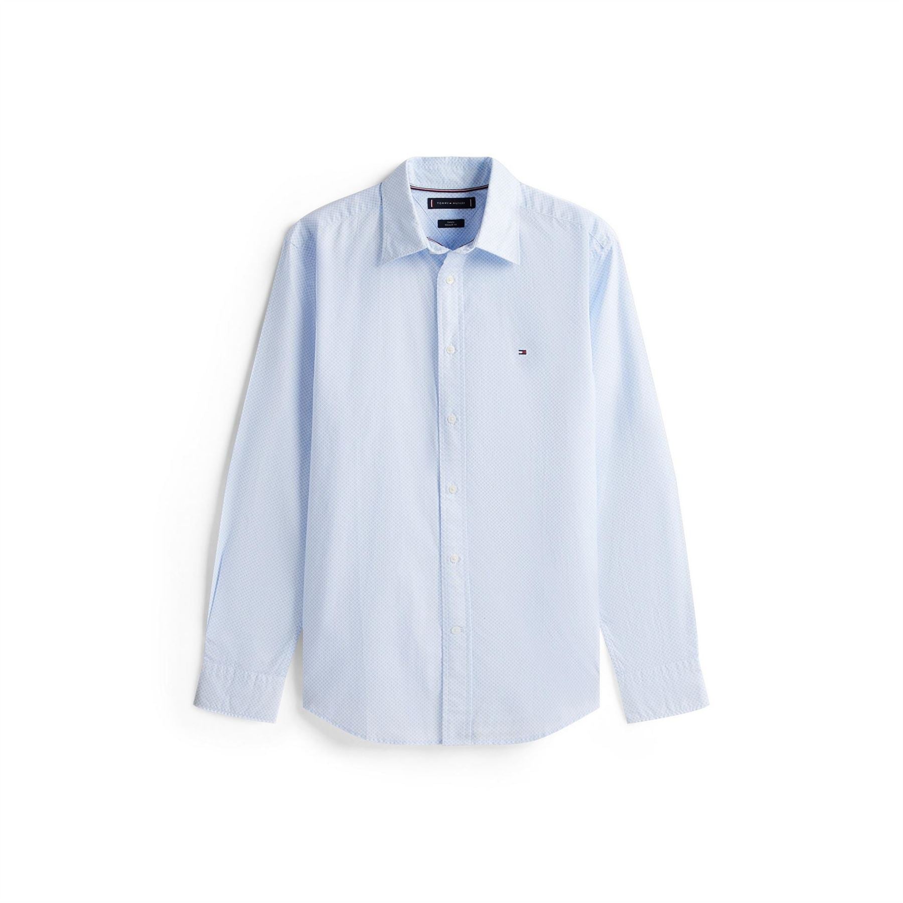 Tommy Hilfiger Embroidered Collared Neck Long Sleeve Shirt