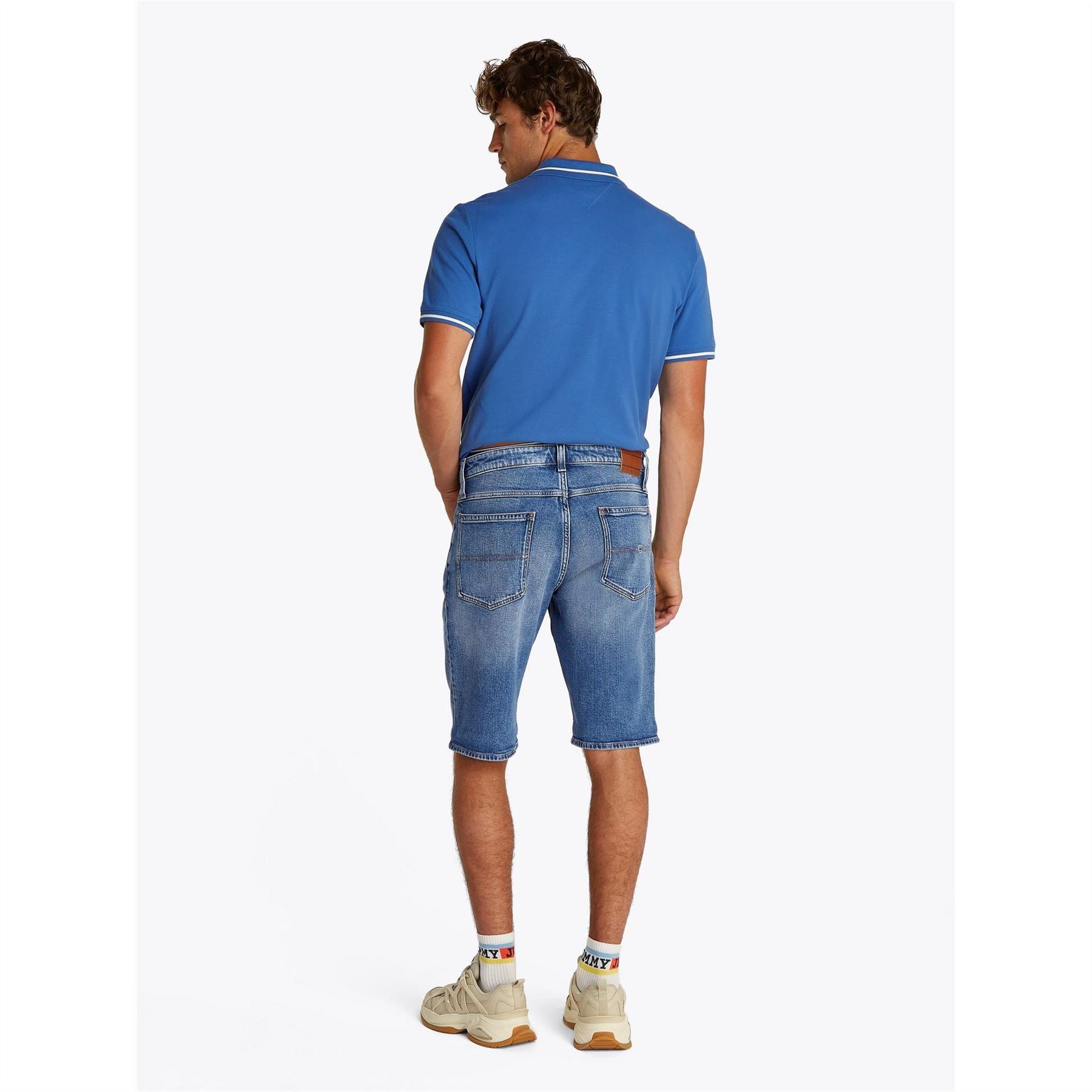 Tommy Jeans Denim Bermuda Shorts Solid Patterned