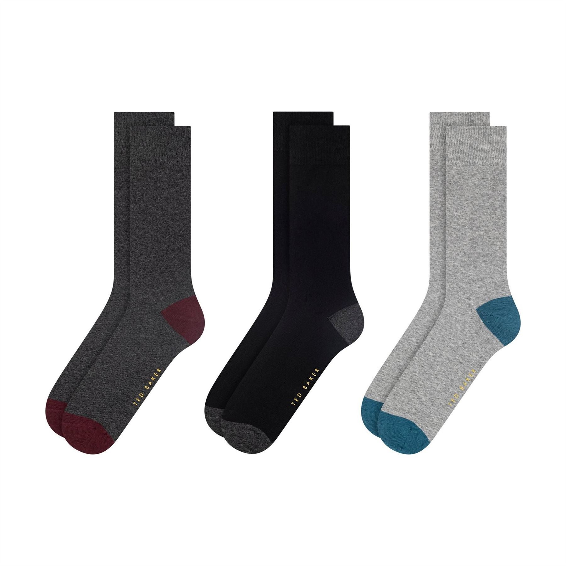 Ted Baker 3 Pack Formal Crew Long Socks
