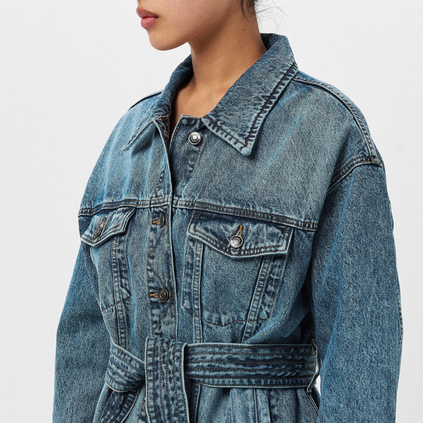 Hugo Icon Solid Patterned Denim Jacket