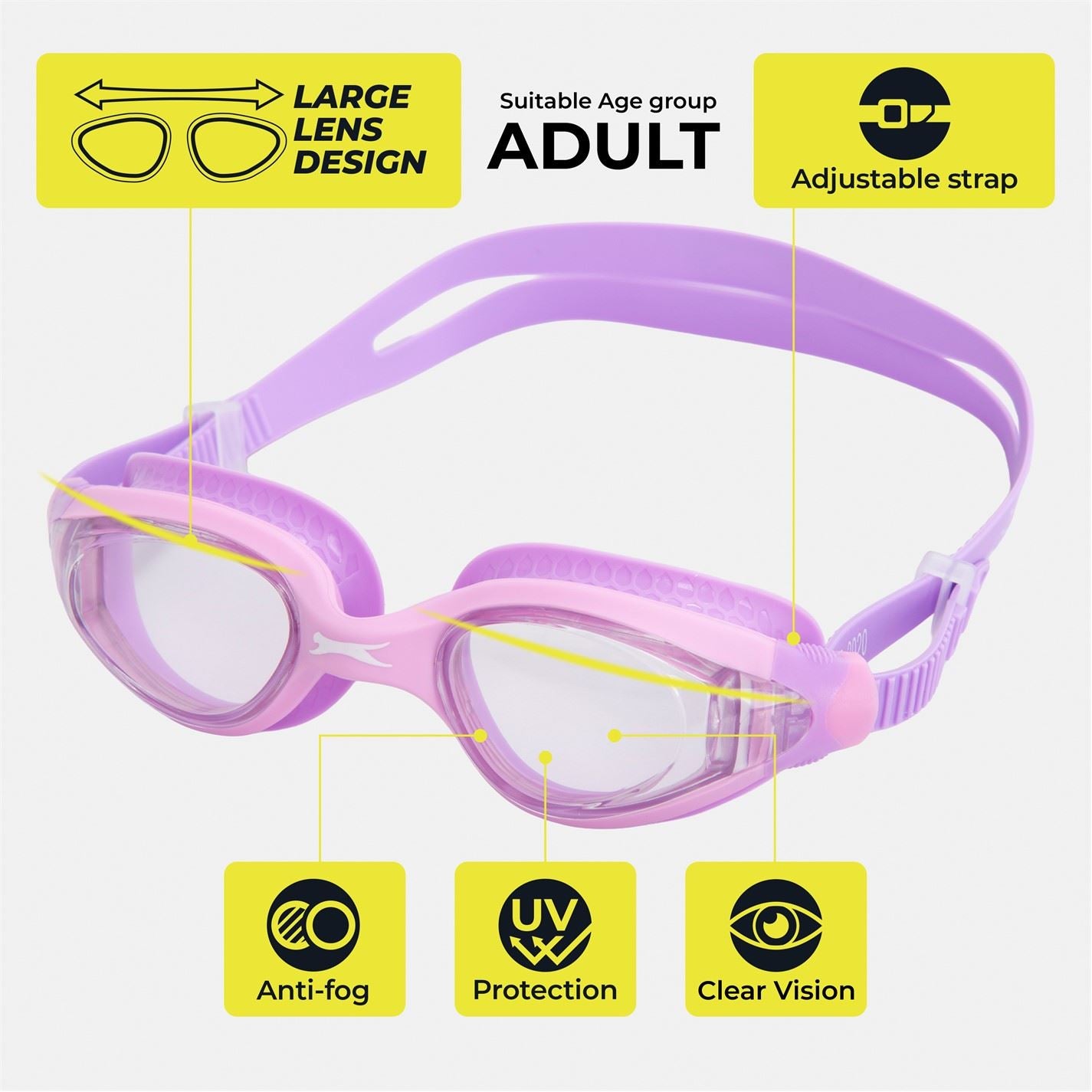 Slazenger Aero Swimming Goggles Adults