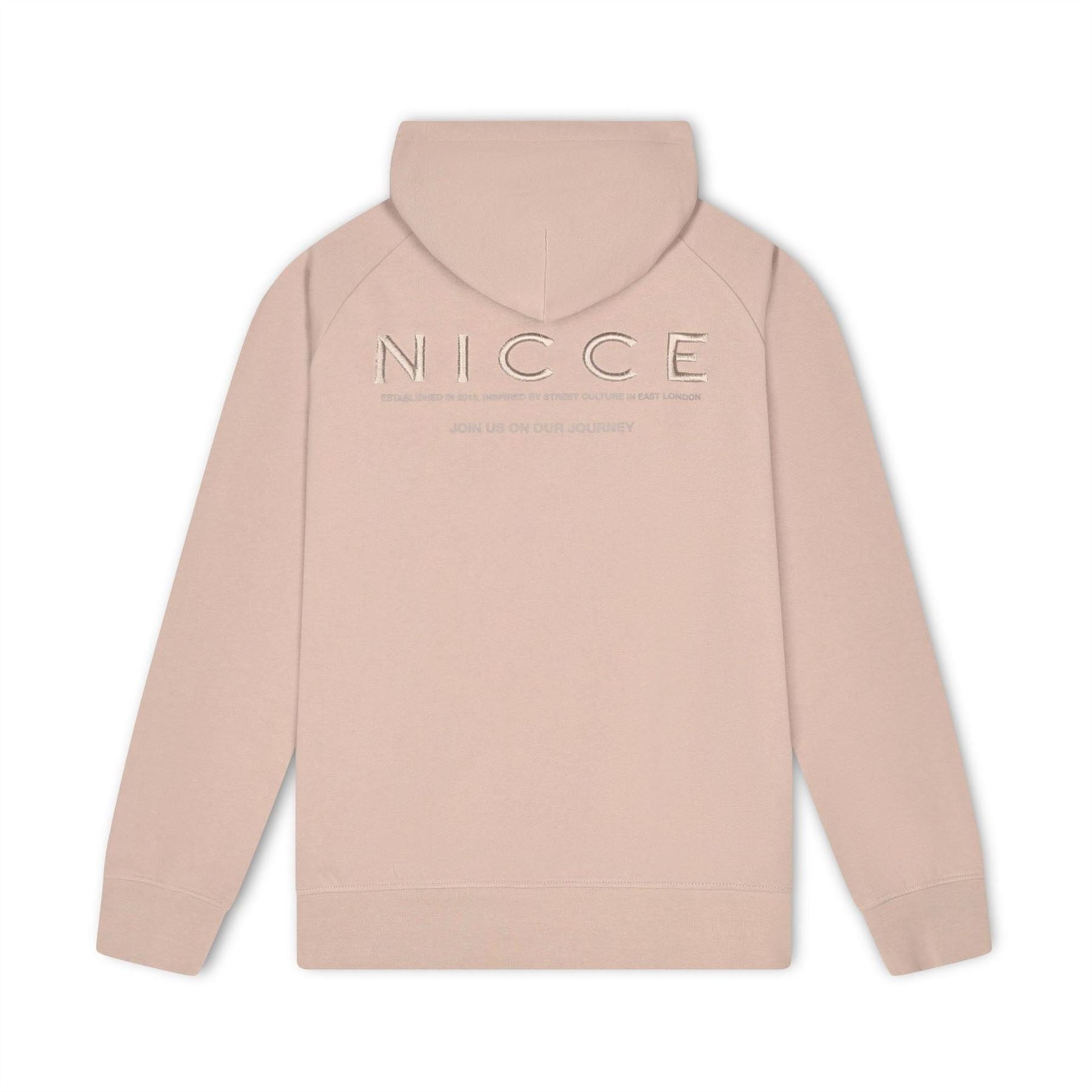 Nicce Embroidered Hooded Neck Long Sleeve Sweatshirt