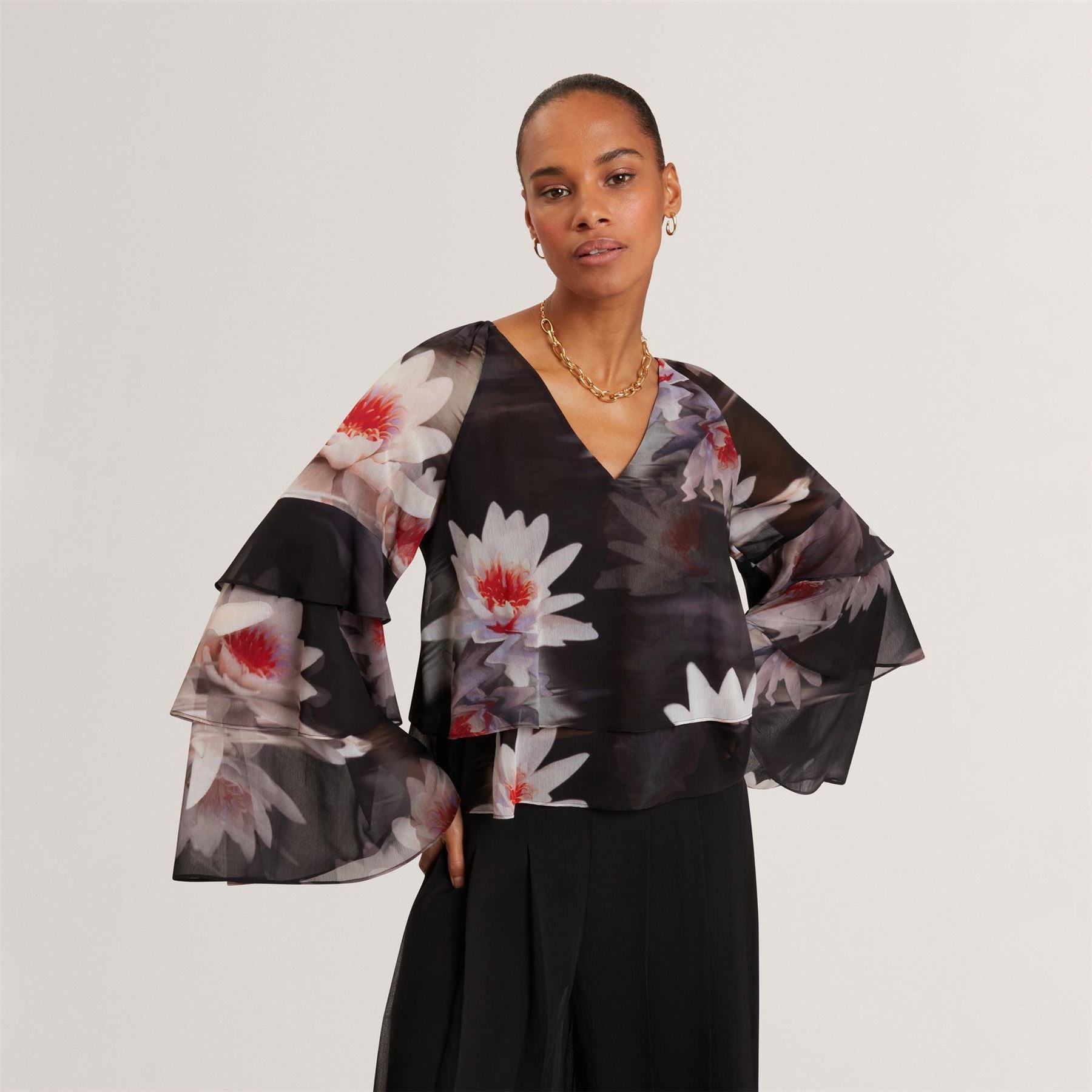 Ted Baker Vnk Ls Ruffletop