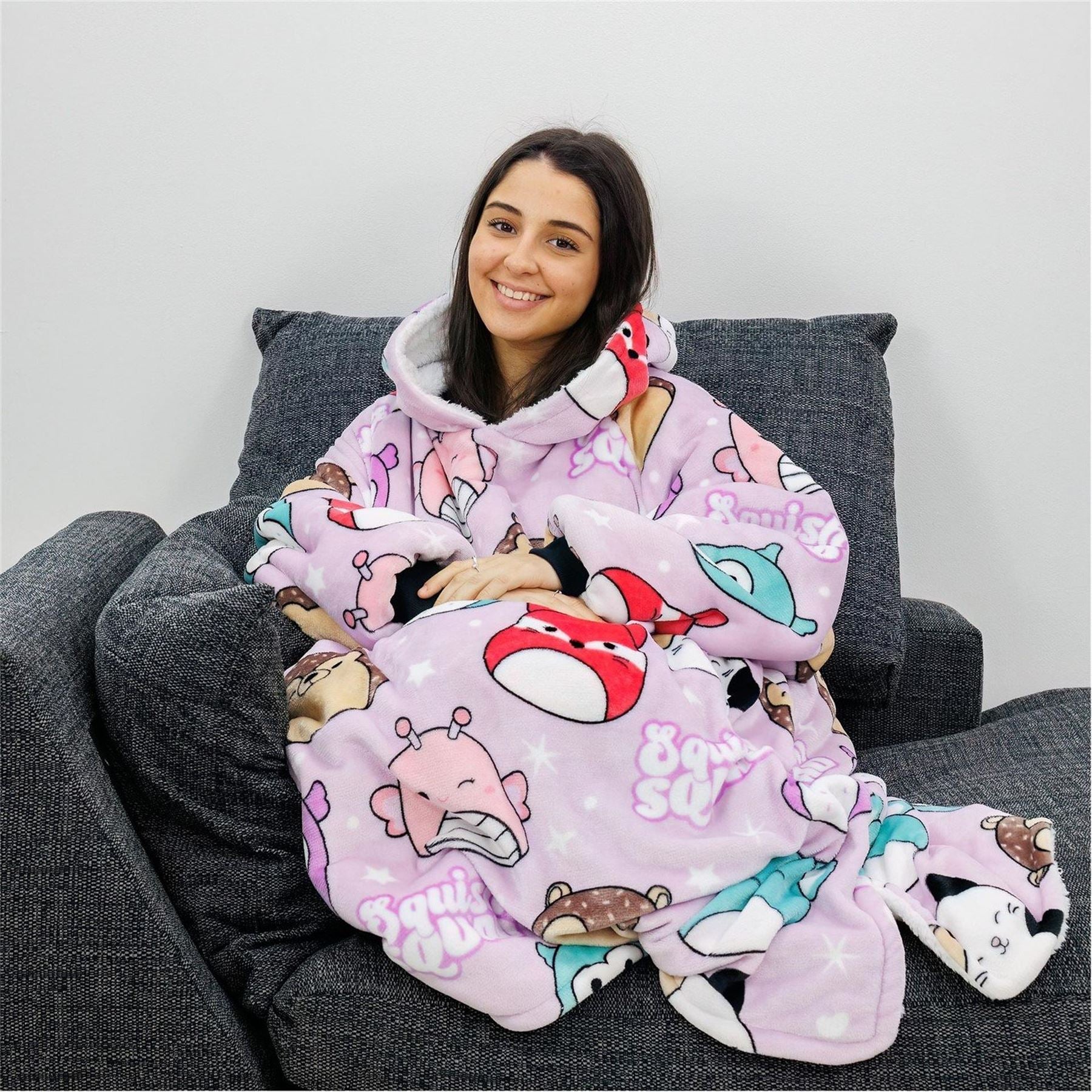Squishmallows Kids Fleece Fluffy Dressing Gown
