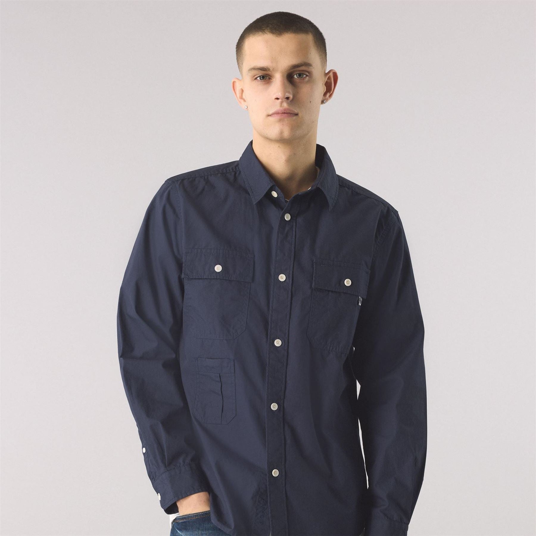 Pretty Green Brentwood Long Sleeve Plain Shirt