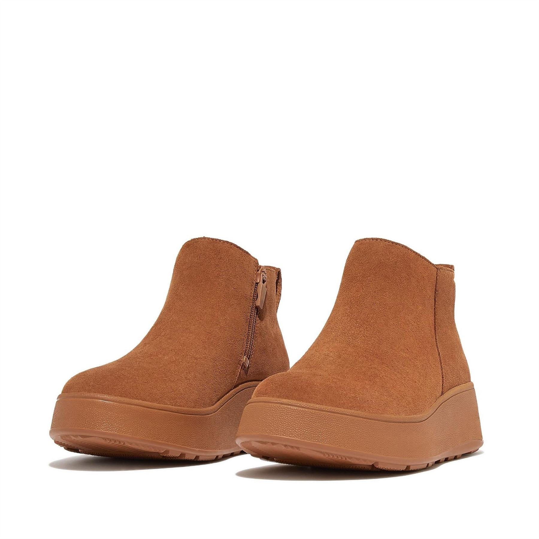 Fitflop Mode Suede Flatform Zip Ankle Boots