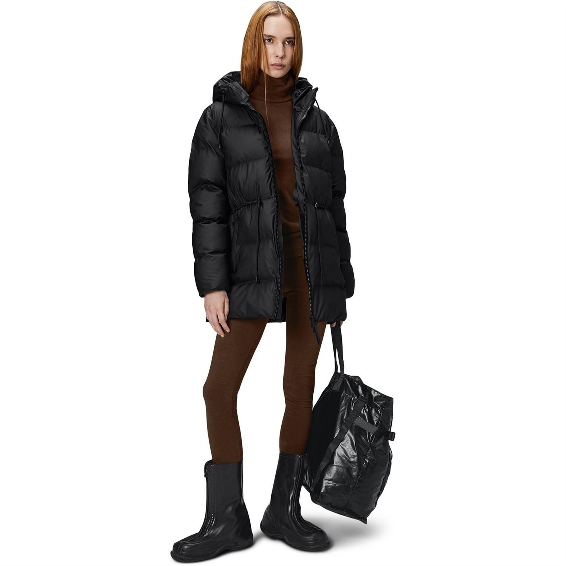 Rains Alta Hooded Long Puffer Jacket