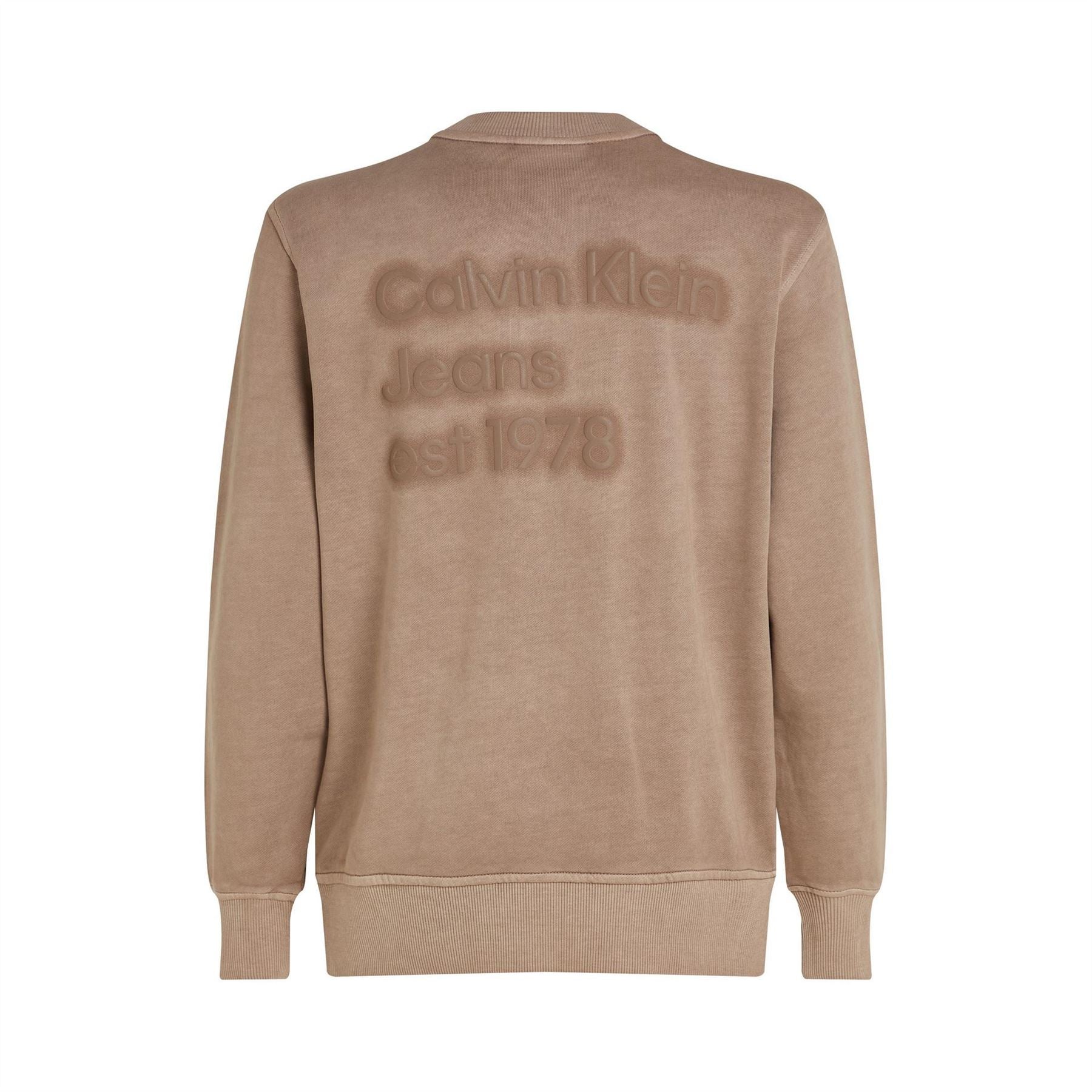 Calvin Klein Jeans Washed Puff Print Crew Sweatshirt