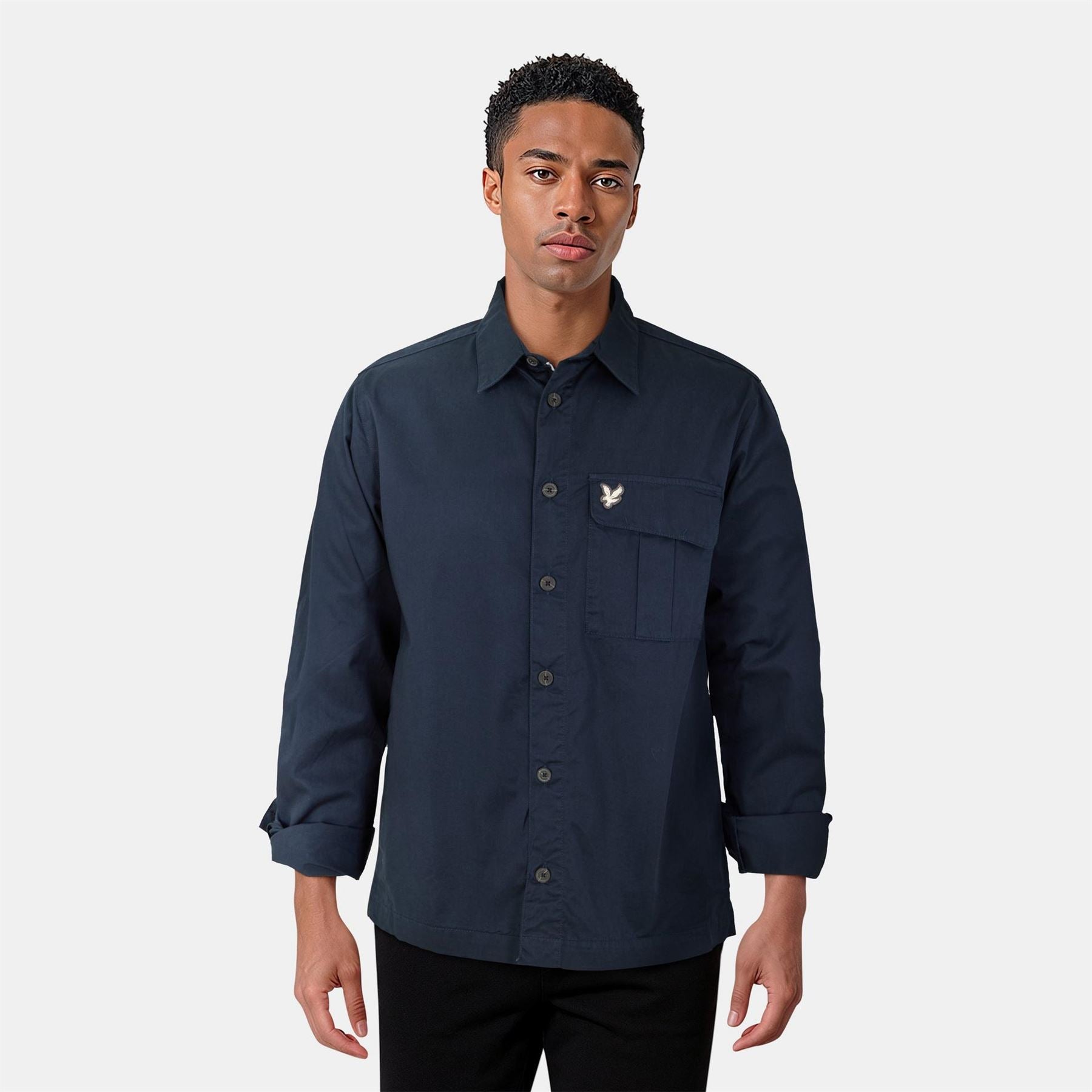 Lyle and Scott Brushed Button Through Overshirt