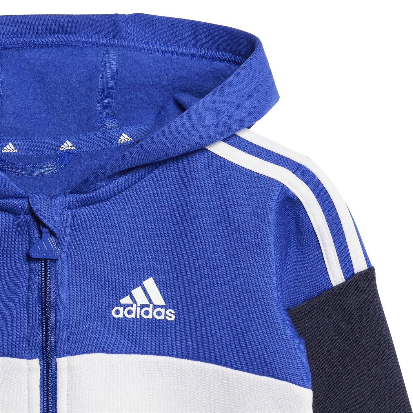 adidas Tiberio 3 Stripes Colorblock Fleece Track Suit Infants