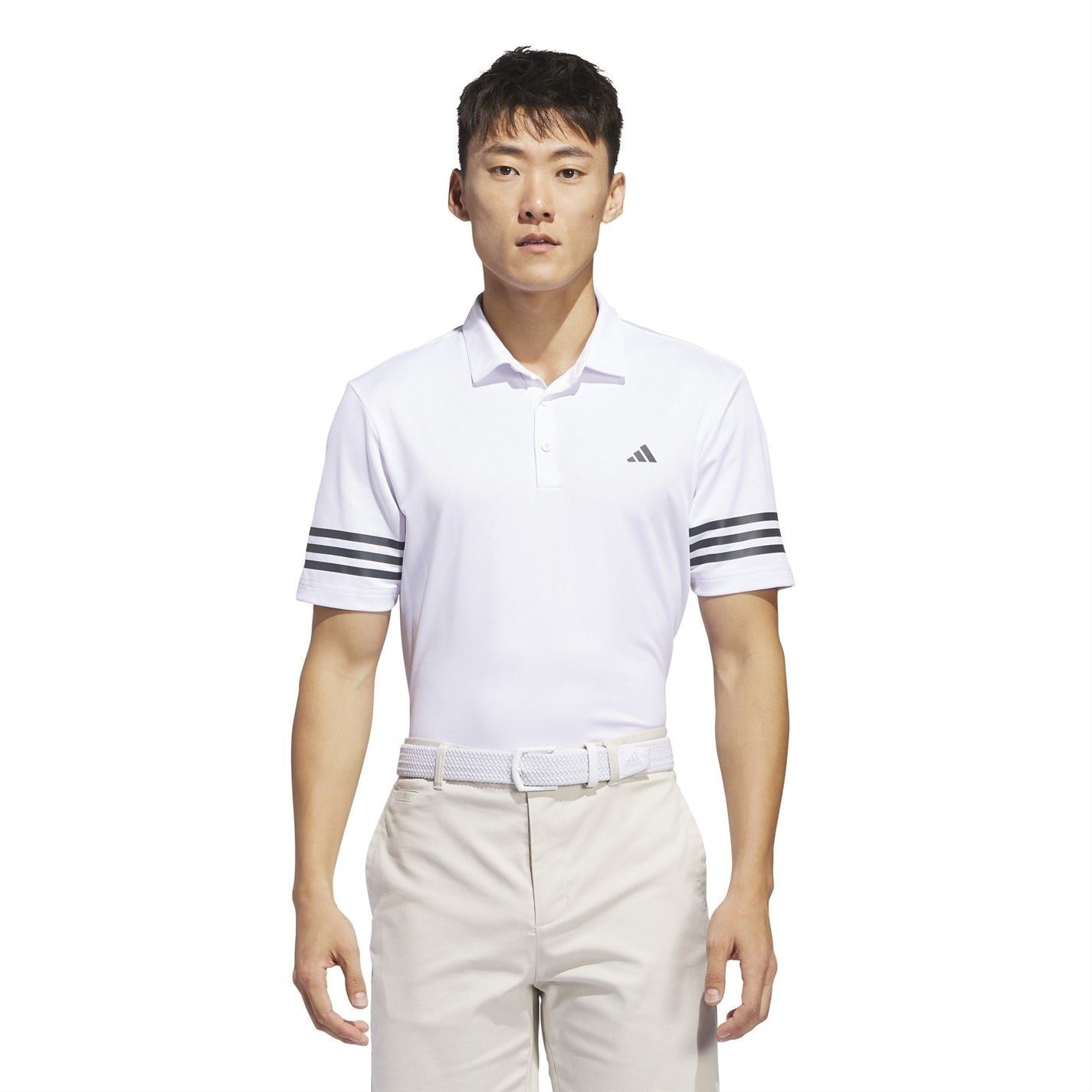 adidas Mens 3 Stripe Polo Shirt
