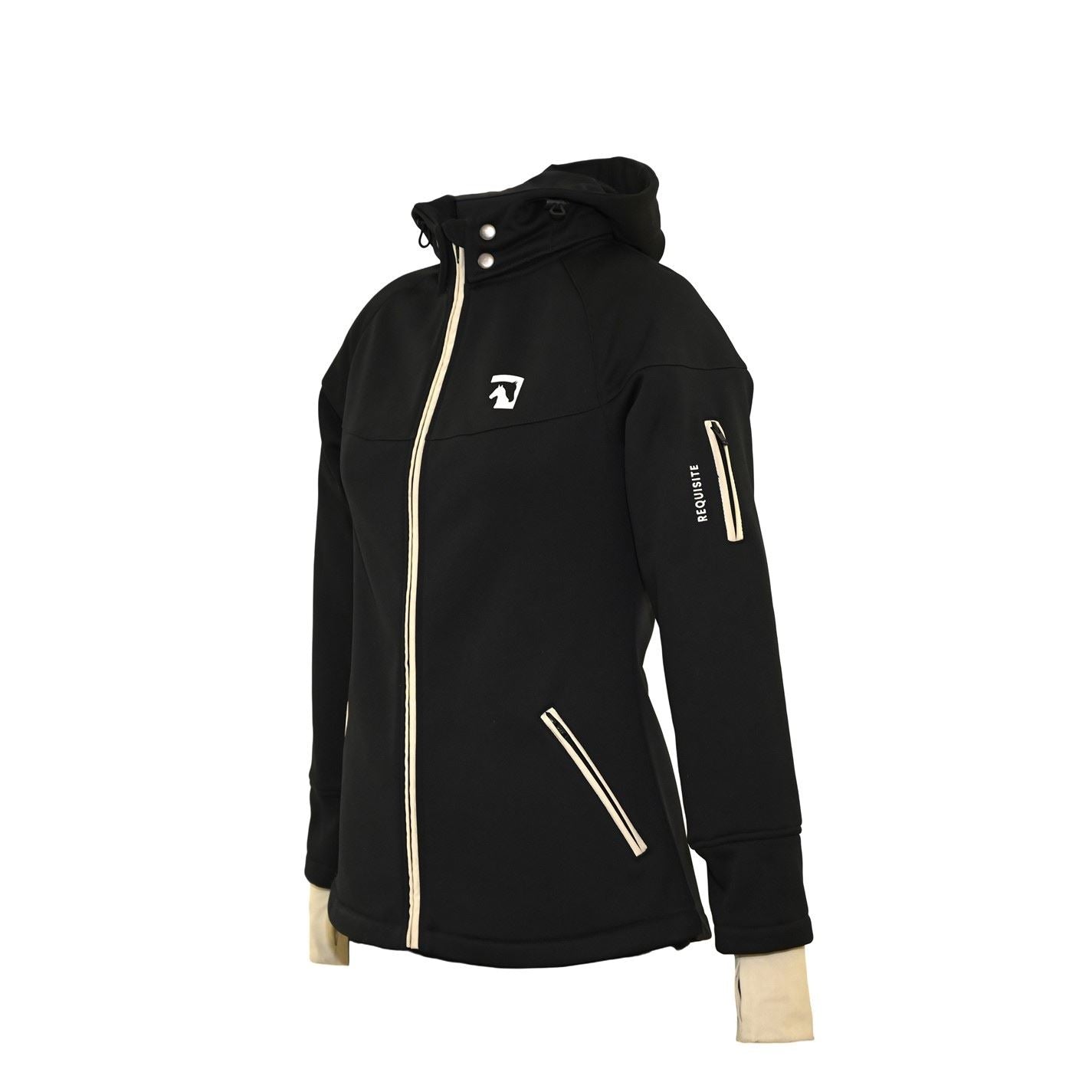 Requisite Essential Wind Resistant Softshell Detachable Hood Long Sleeve Equestrian Jacket