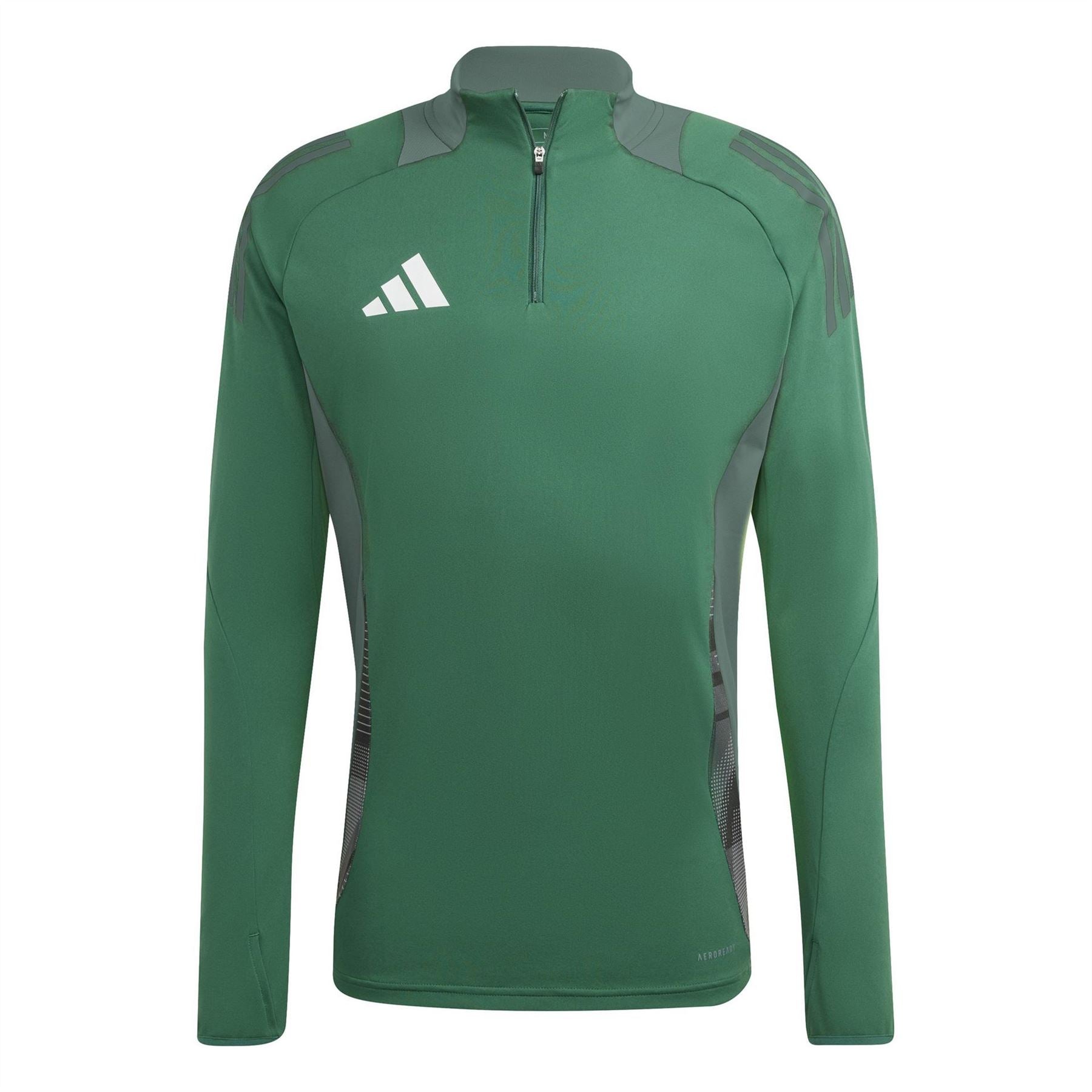 adidas Tiro24 Zip Neck Band Collar Long Sleeve Athletic Top