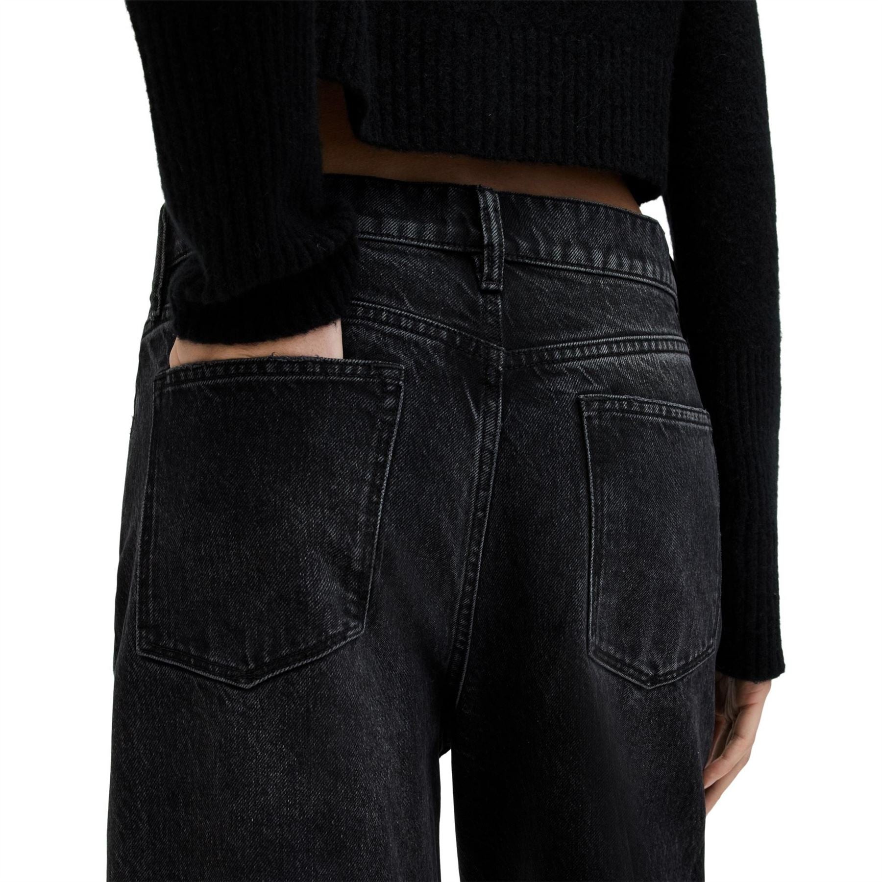 AllSaints Washed Wide Leg Jeans