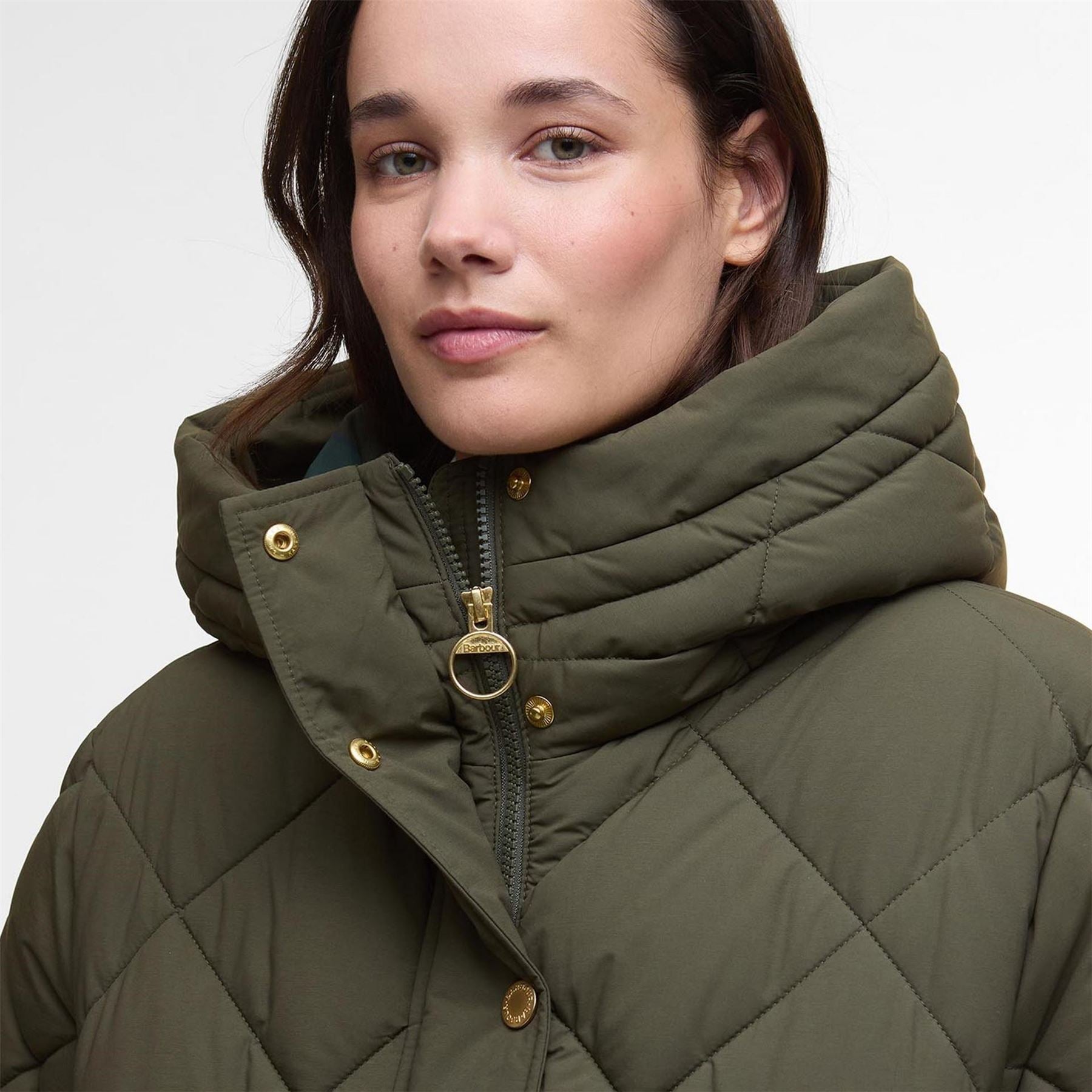 Barbour Kailyn Hooded Long Sleeve Medium Puffer Jacket