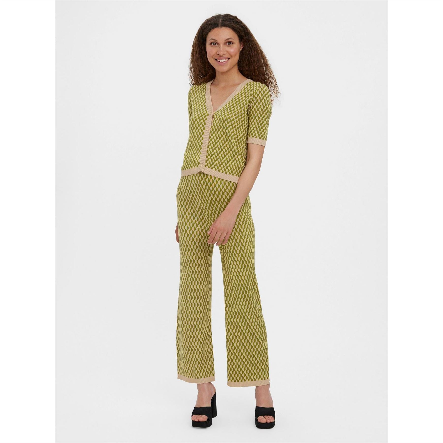 Vero Moda Murina Geometric Print Tapered Trouser