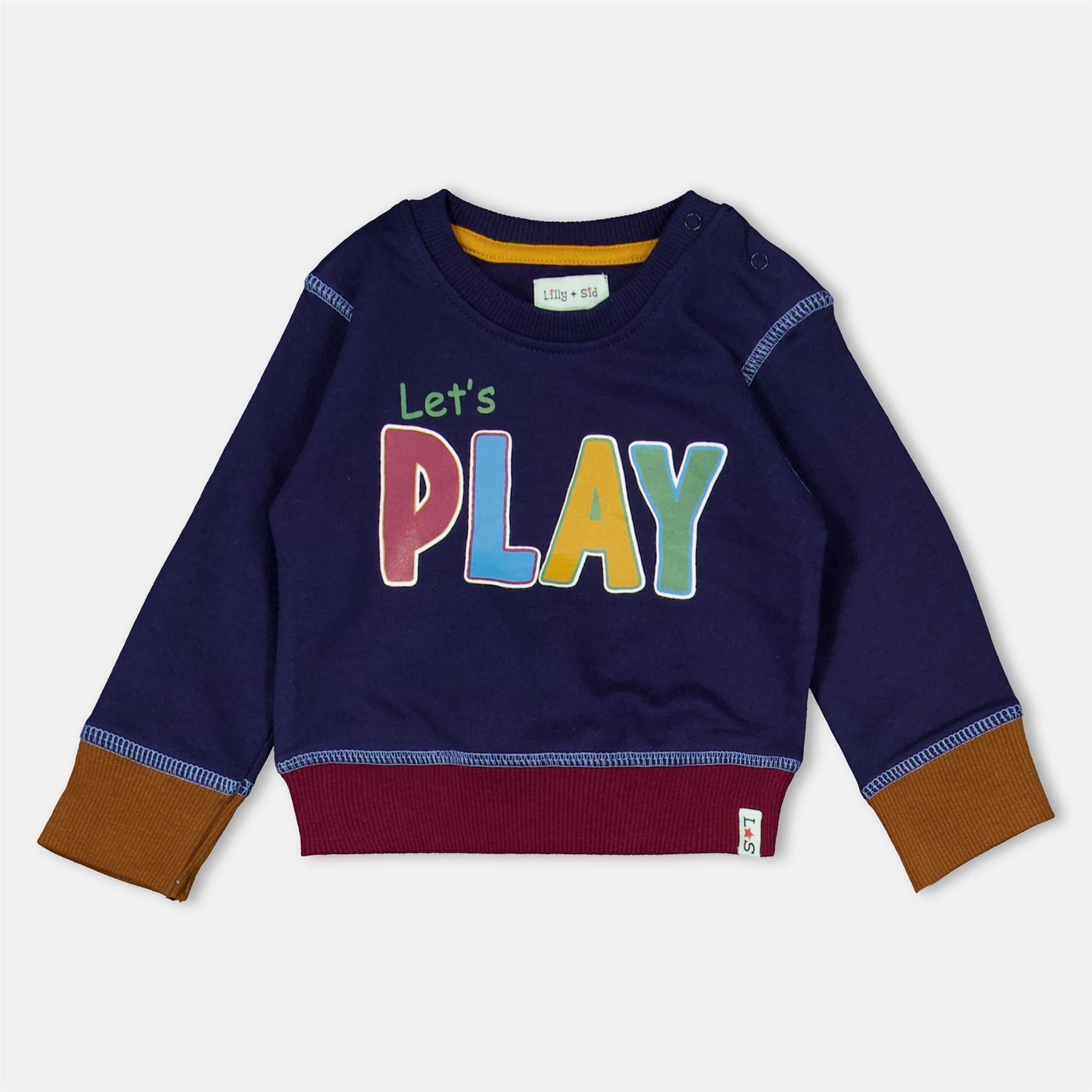 Lilly and Sid Printed Logo Lettering Sweatshirt