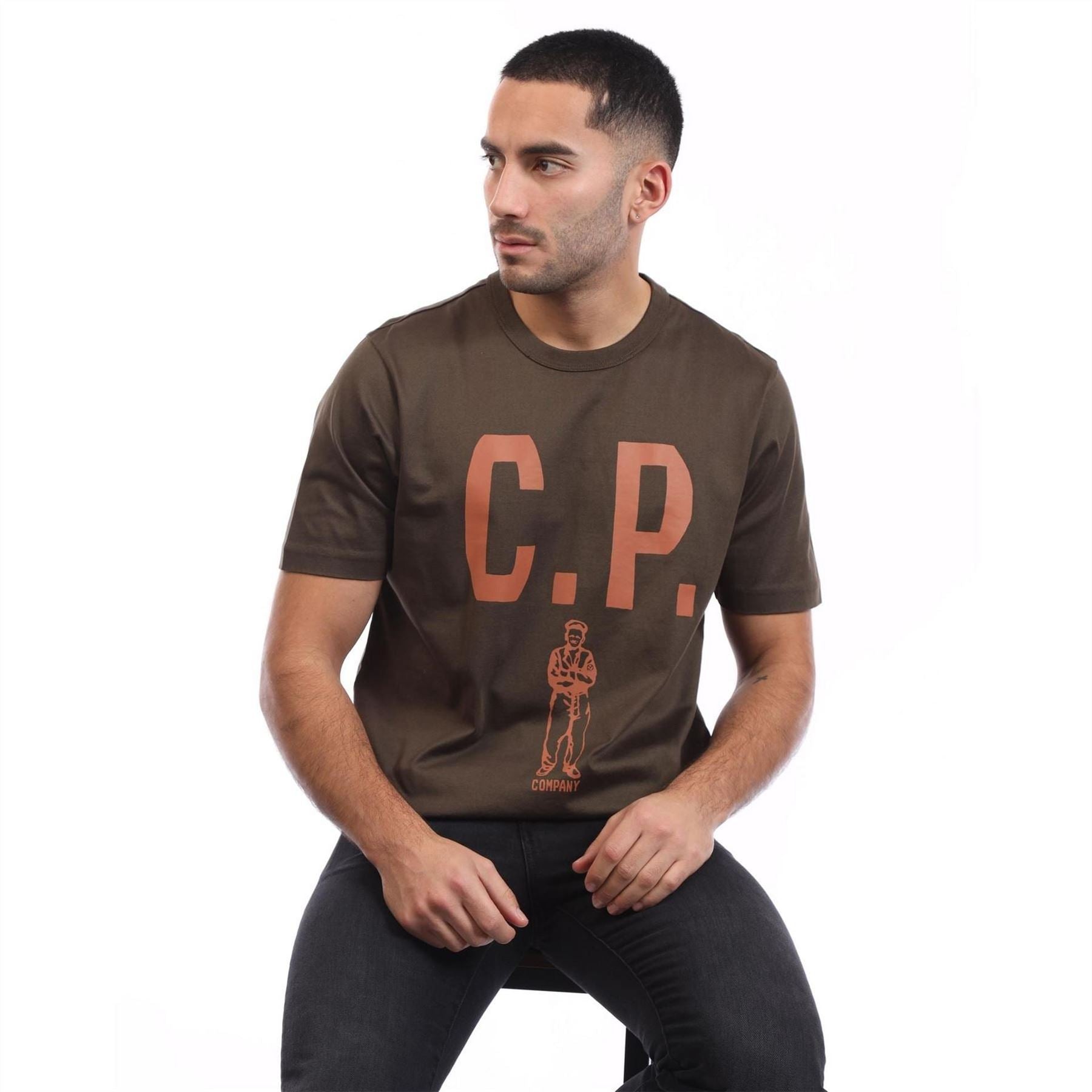 CP Company 30 2 Jersey Twisted Logo T-Shirt