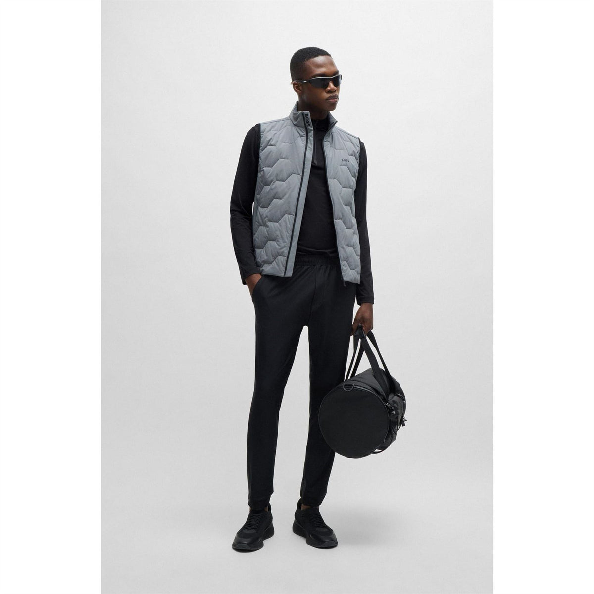 Boss Reflective Log Polo Shirt With Decorative Branding
