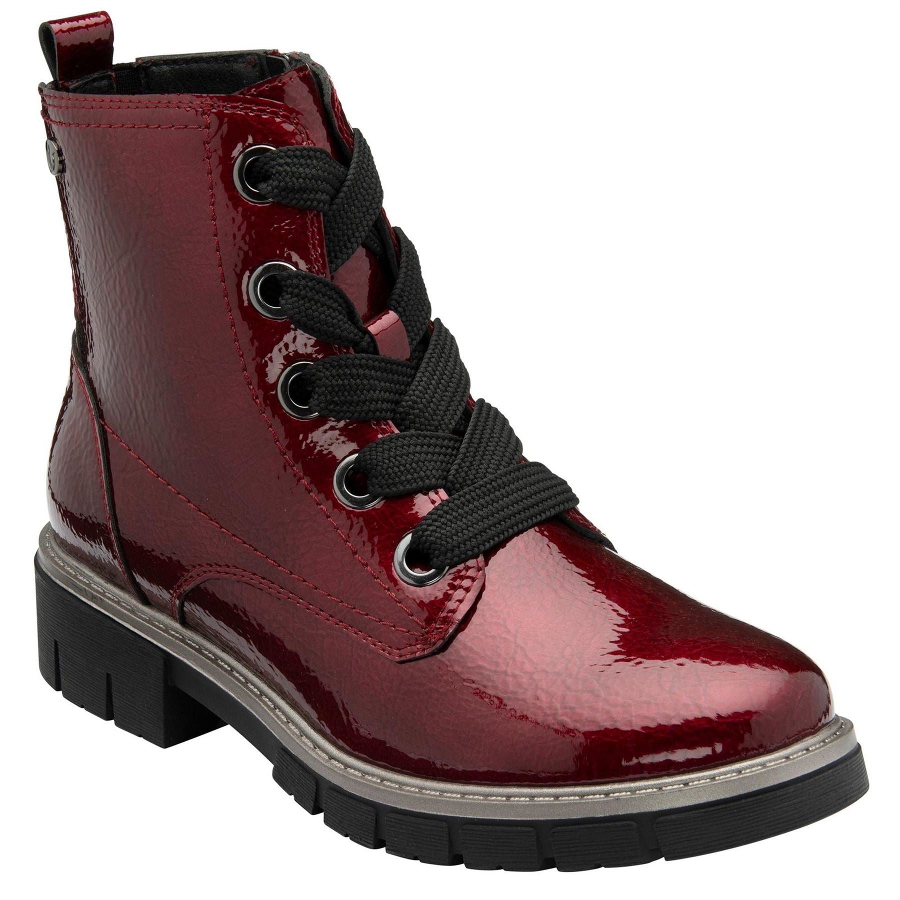Lotus Shoes Jojo Combat Boots with Lace-Up Closure