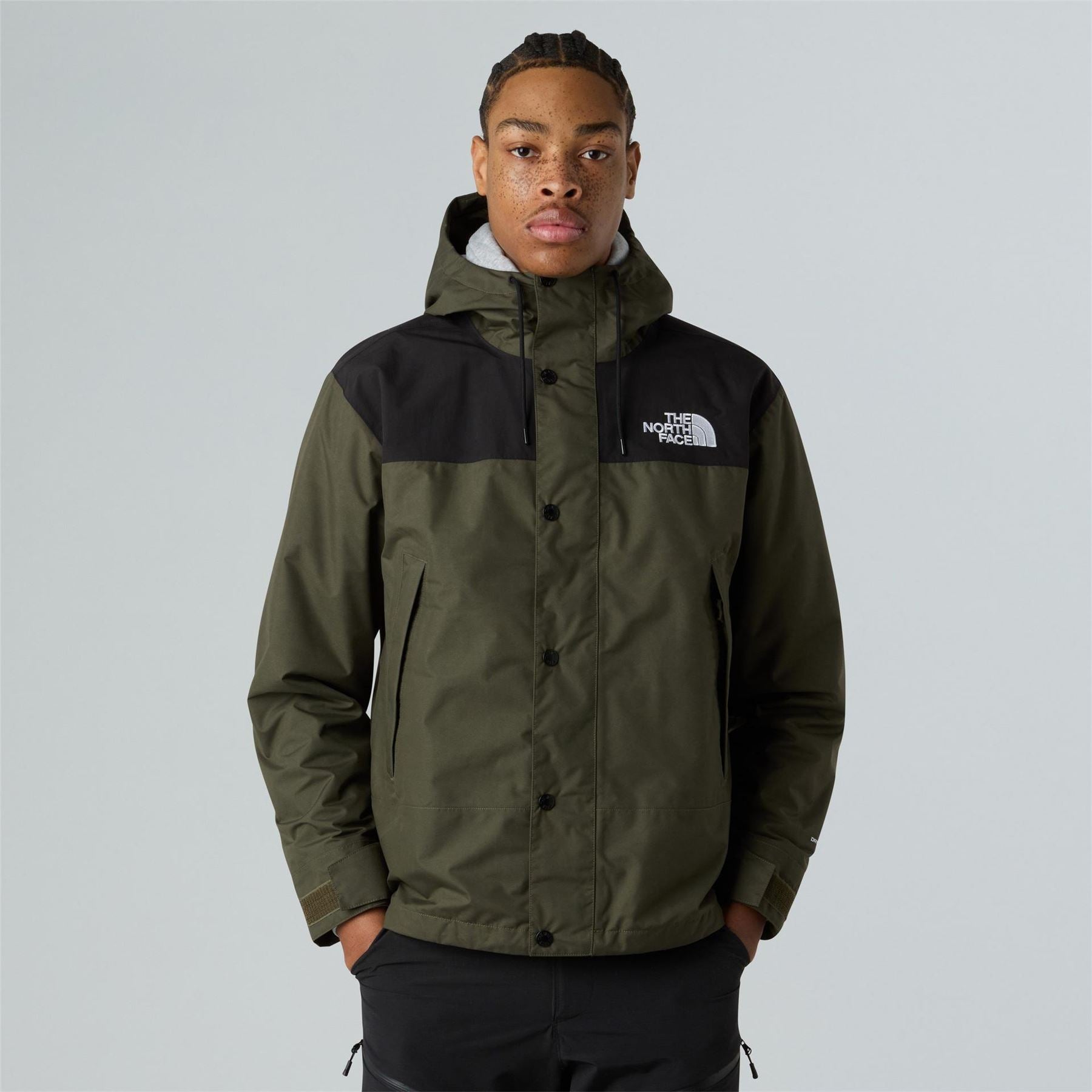 The North Face North Face Reign On Hooded Snap Button Color Block Rain Jacket