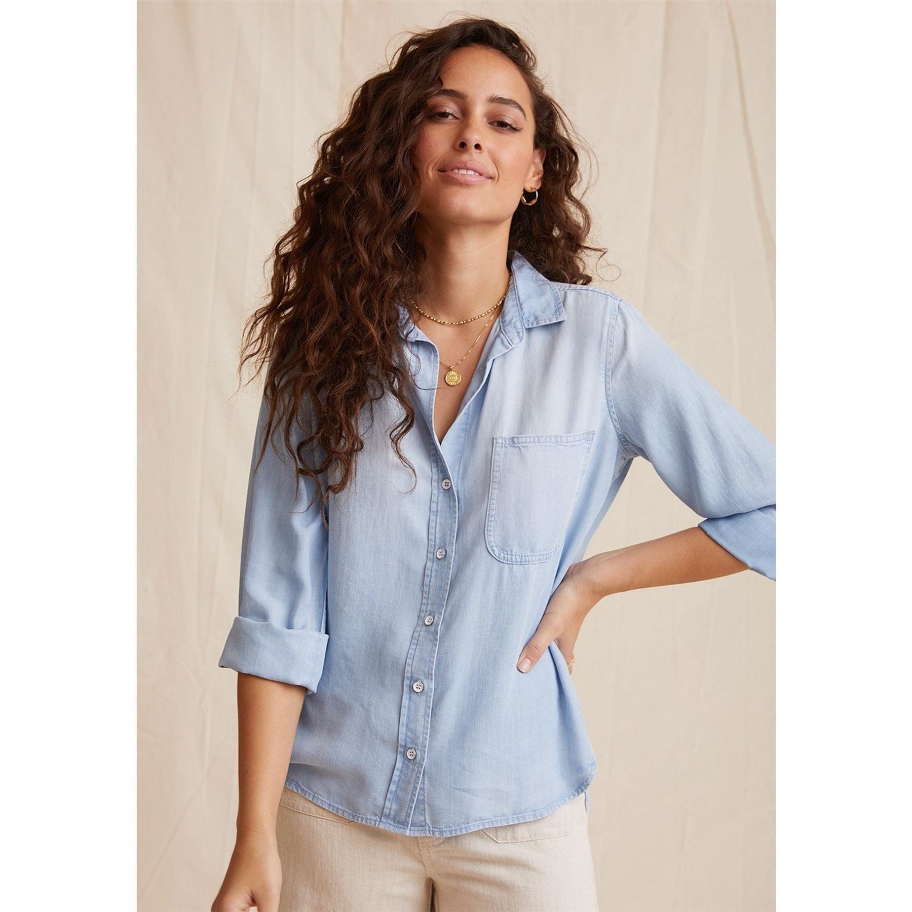 Bella Dahl Relaxed Fit Long Sleeve Cuff Shirt