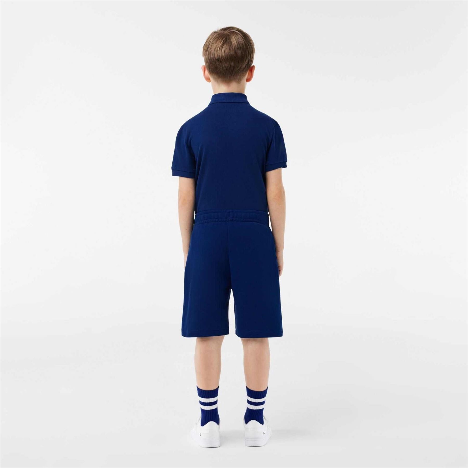 Lacoste Logo Print Sweat Shorts with Elasticated Waistband