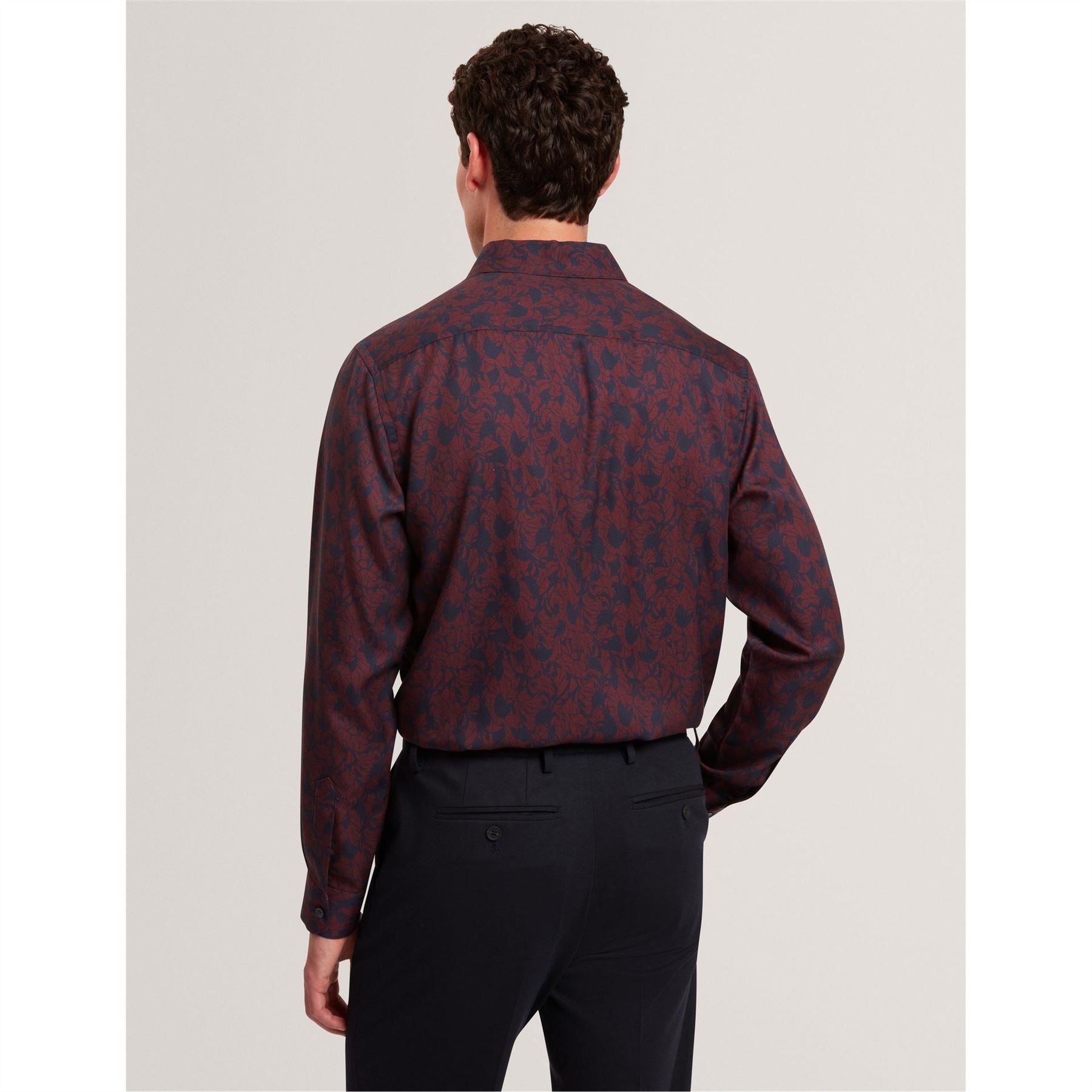 Ted Baker Floral Collared Neck Long Sleeve Shirt