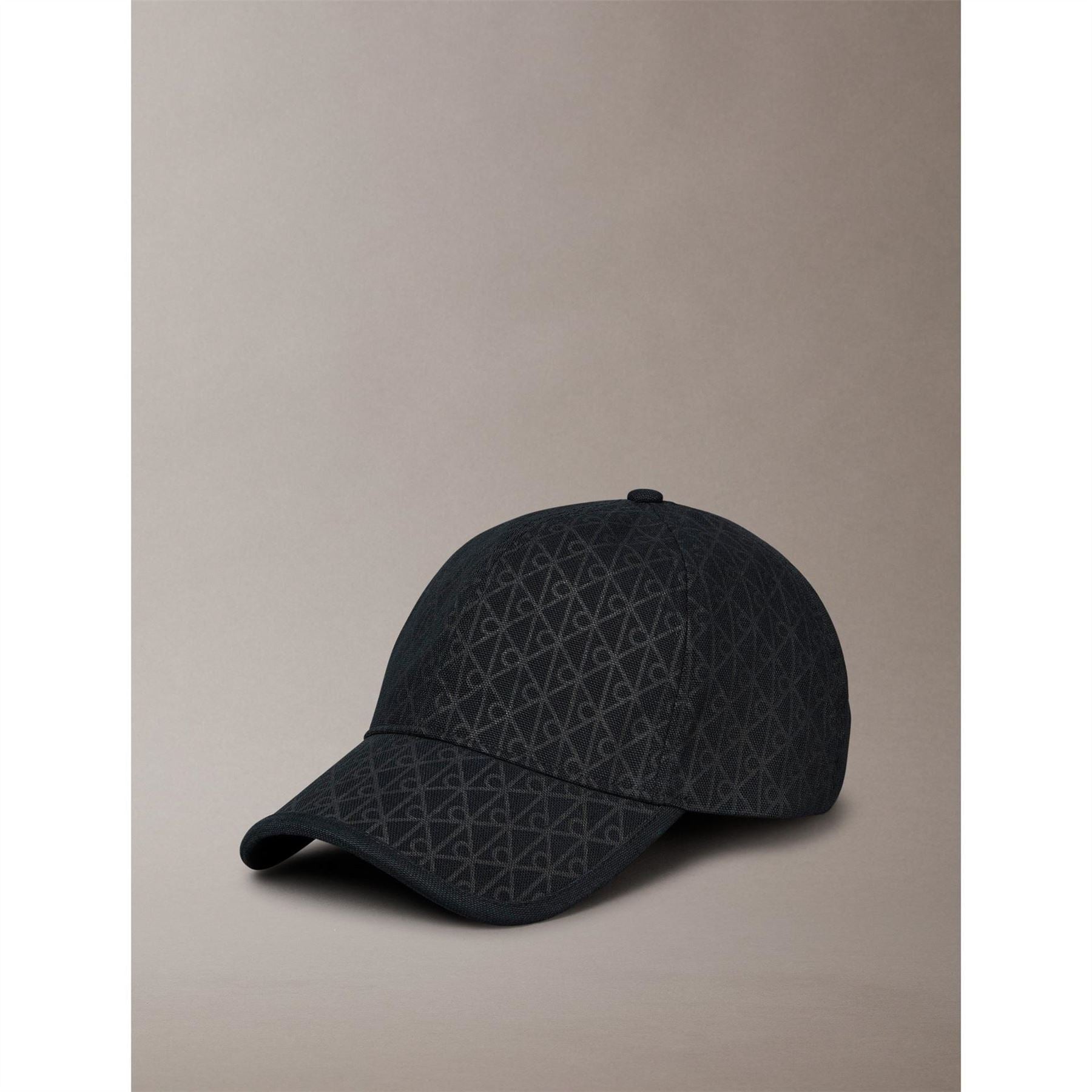 Calvin Klein Leather Patch Curved Brim Baseball Cap with Logo