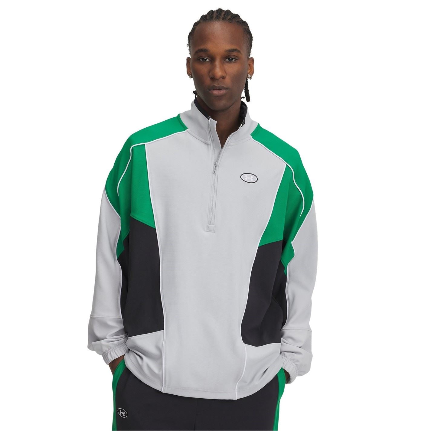 Under Armour Color Block Toggle Cord Hem Track Jacket
