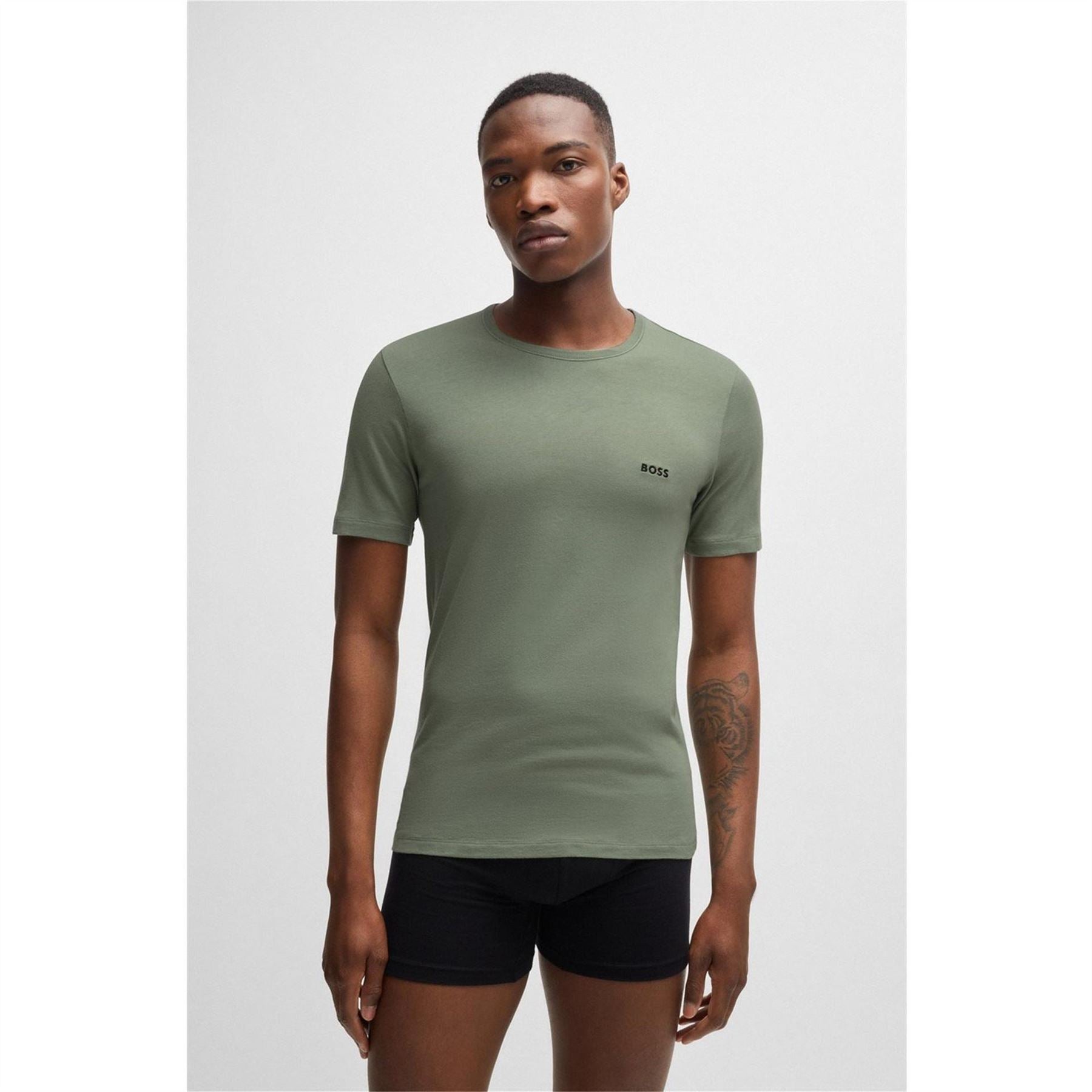 Boss BOSS Bodywear 3 Pack Premium Cotton T Shirts   Crew Neck