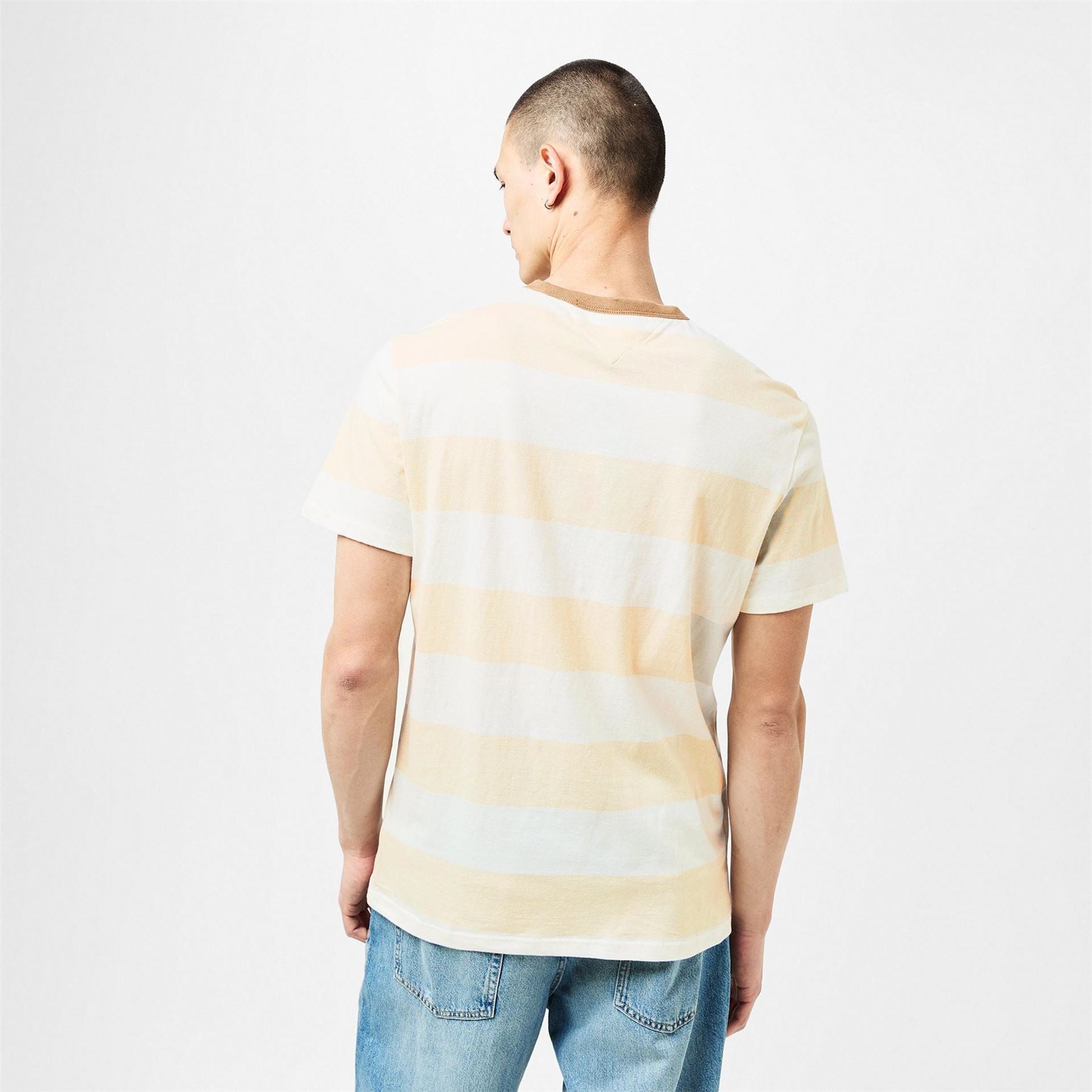 Tommy Jeans Regular Fit Bold Stripe Crew Neck T-Shirt