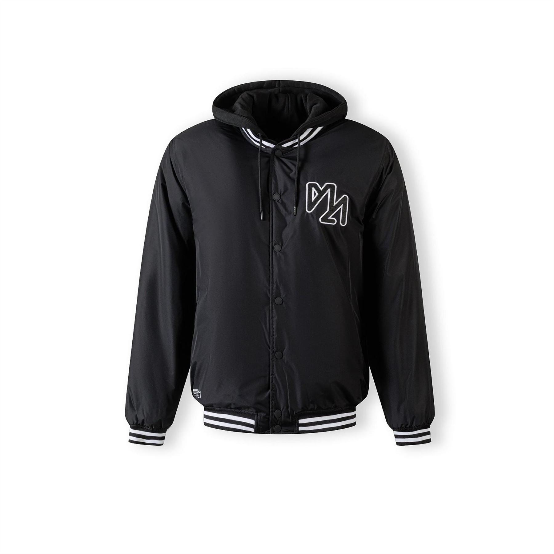Minoti Men Baseball Style Jacket Detachable Hood Black