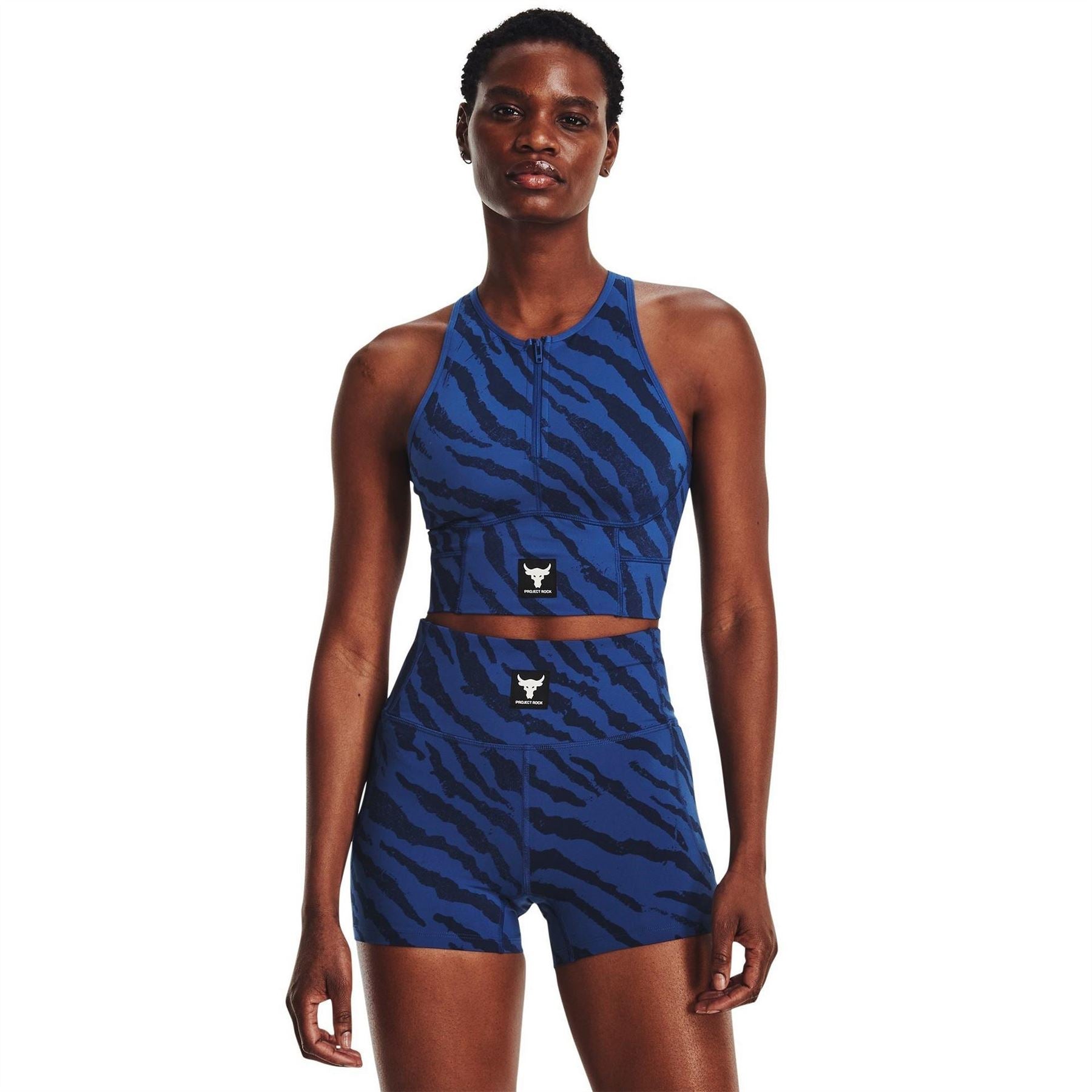 Under Armour Womens Project Rock Meridian Zip Tank Top