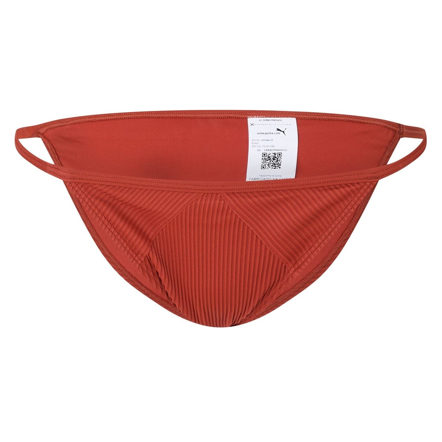 Puma Ribbed Tanga Bikini Bottoms