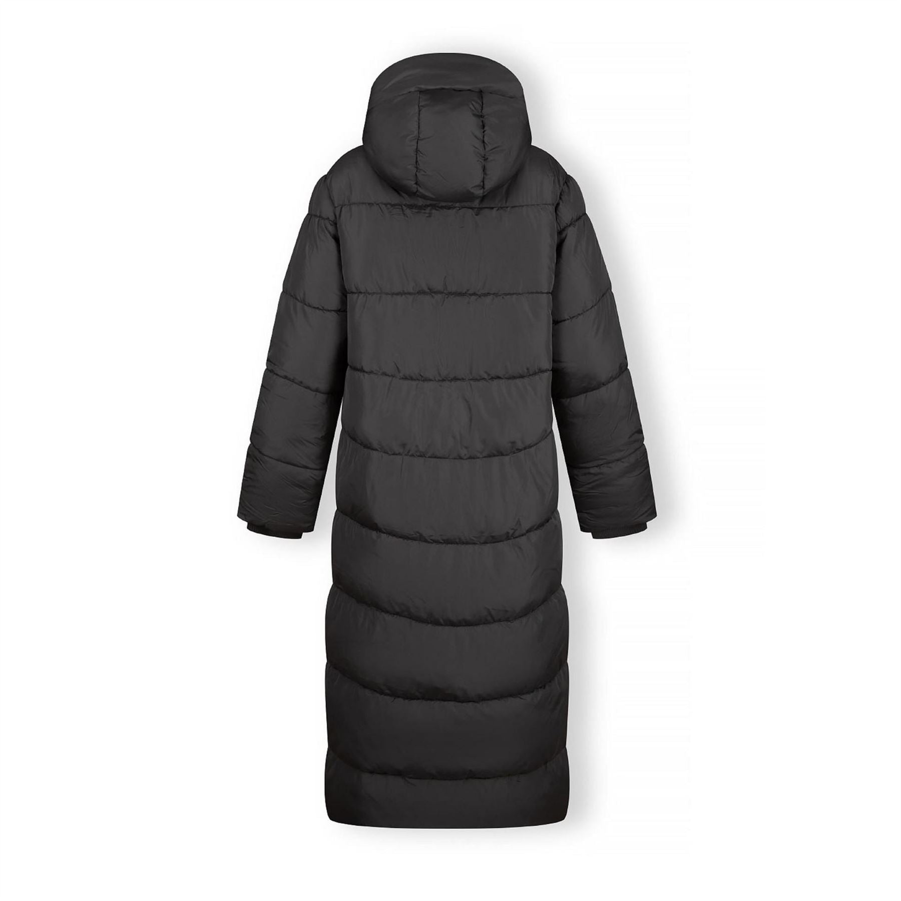 Minoti Women Long Padded Winter Coat With Hood And Zip Pockets Grey