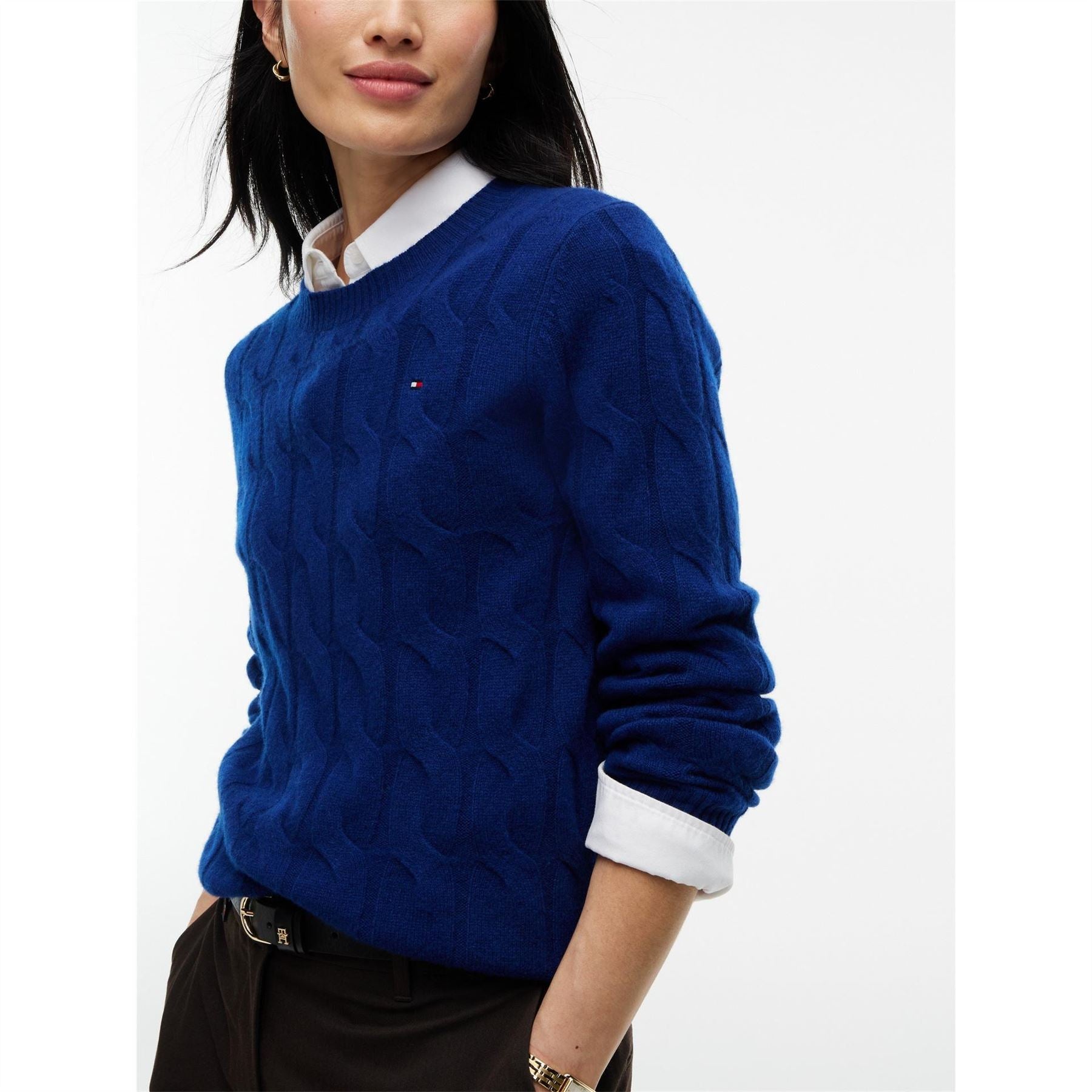 Tommy Hilfiger Wool Cbl Knit Ld64