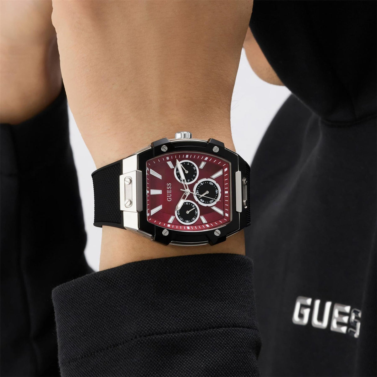 Guess Phoenix Tonneau Stainless Steel Analogue Quartz Watch