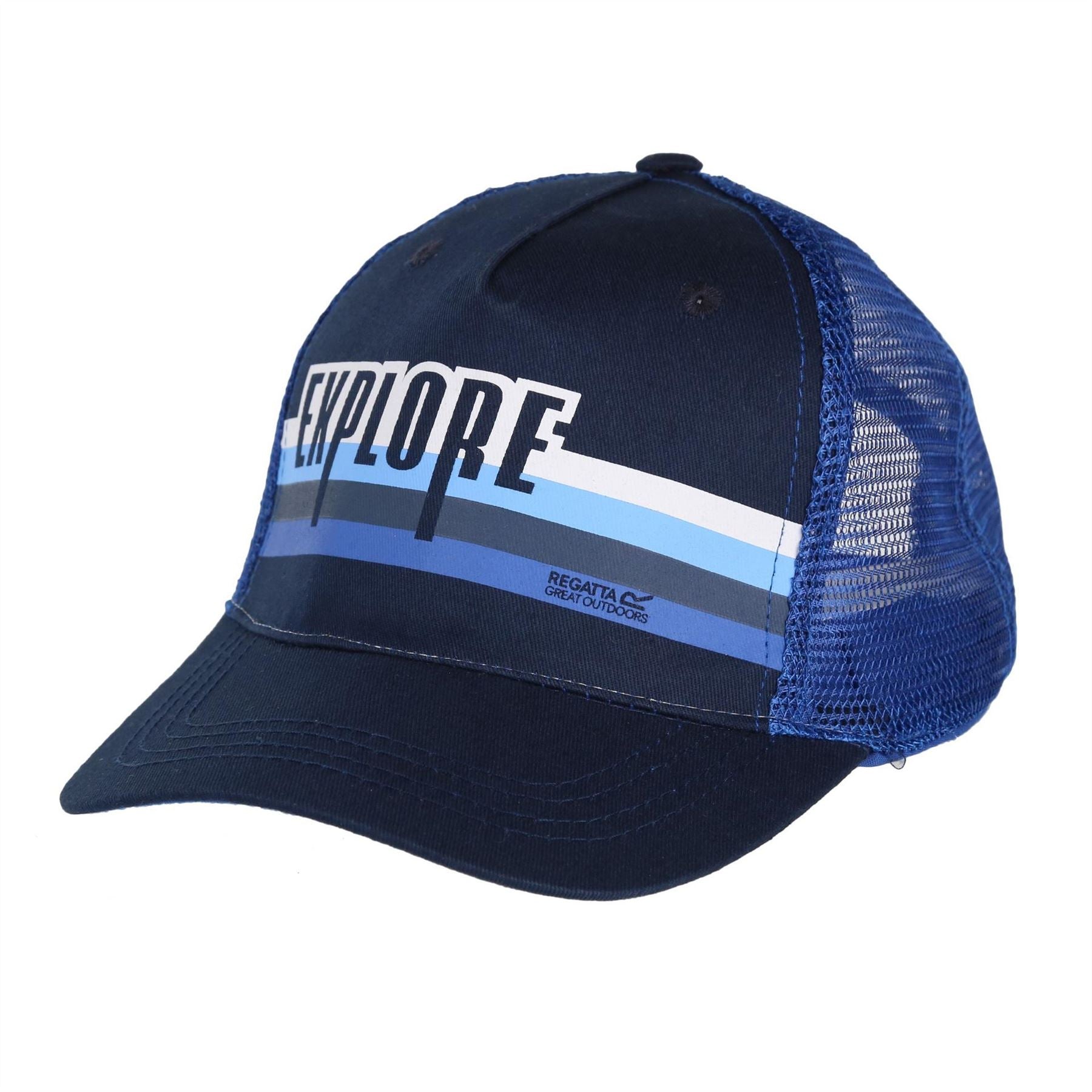 Regatta Tuyler Logo Text Graphic Flat Bill Trucker Cap
